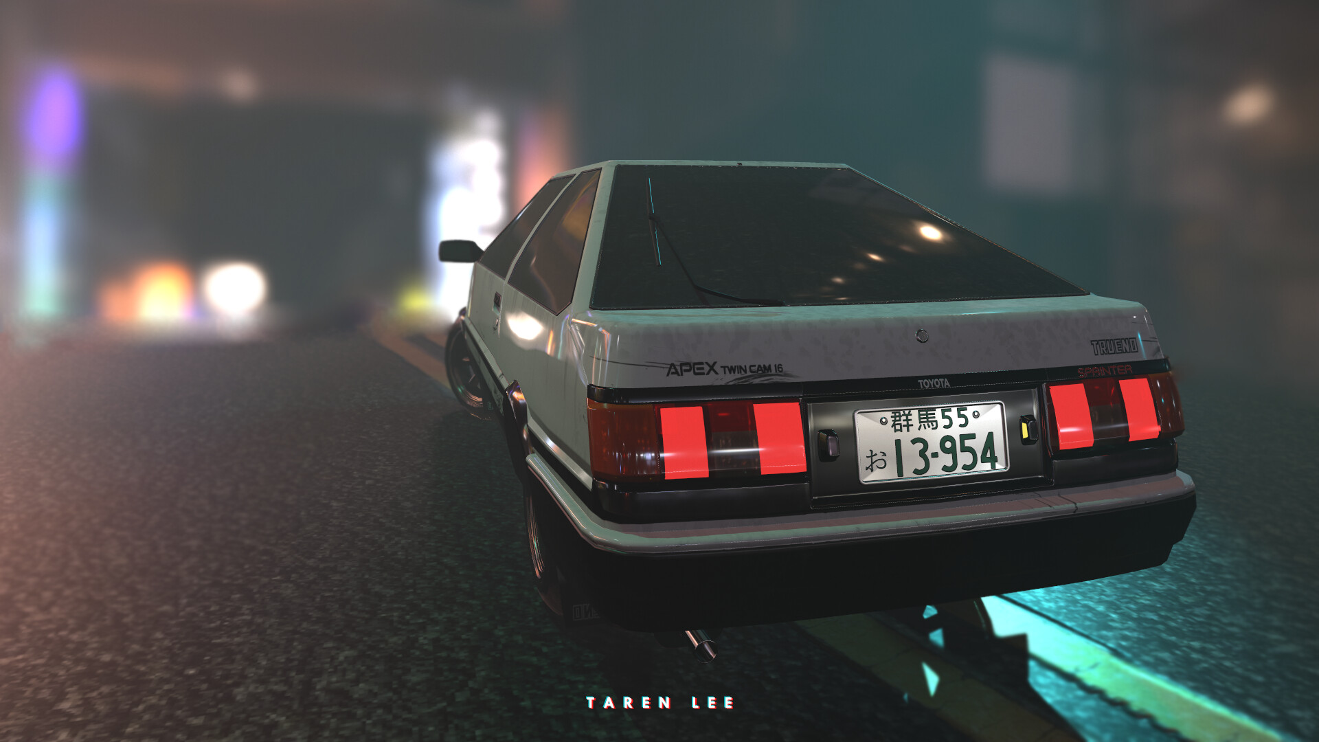 Artstation Toyota Ae86 Trueno Initial D Taren Lee Artstation Toyota Ae86 Trueno Initial D Taren Lee