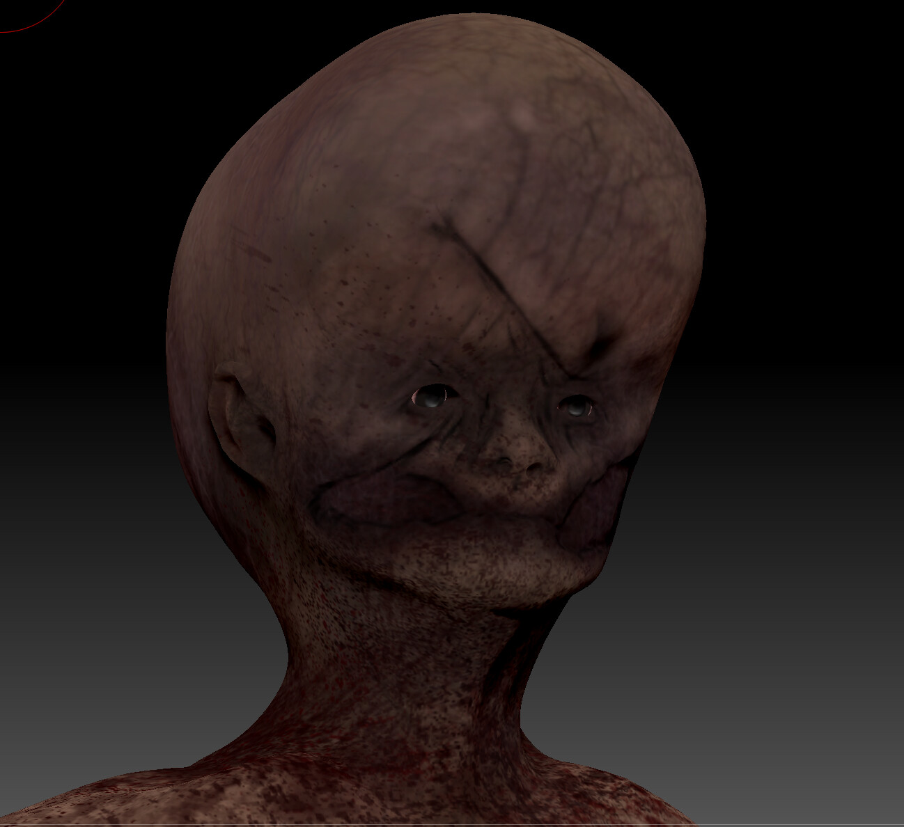 Baby's face right side