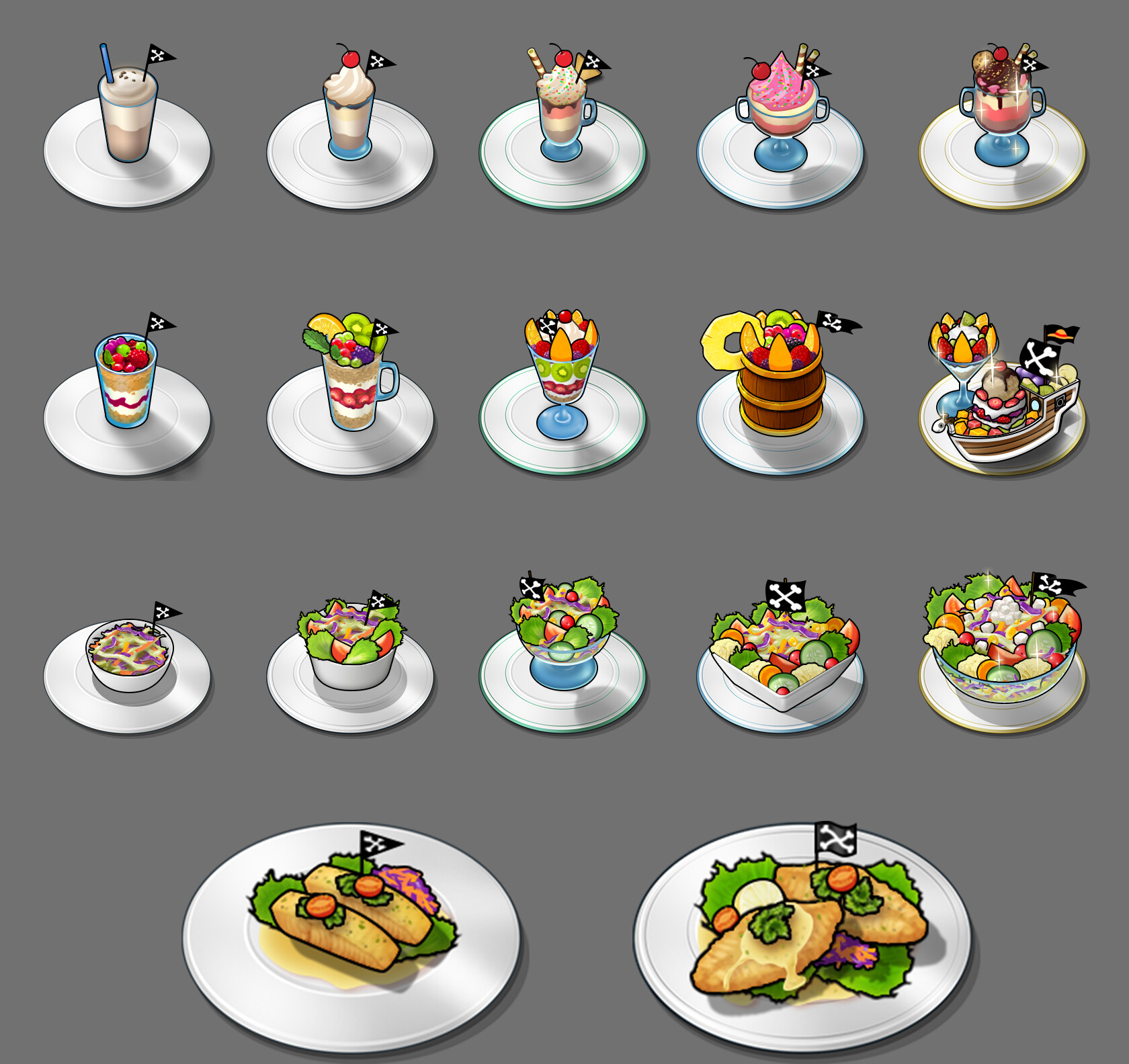ArtStation Official 2D Food Sprites for Mobile Game