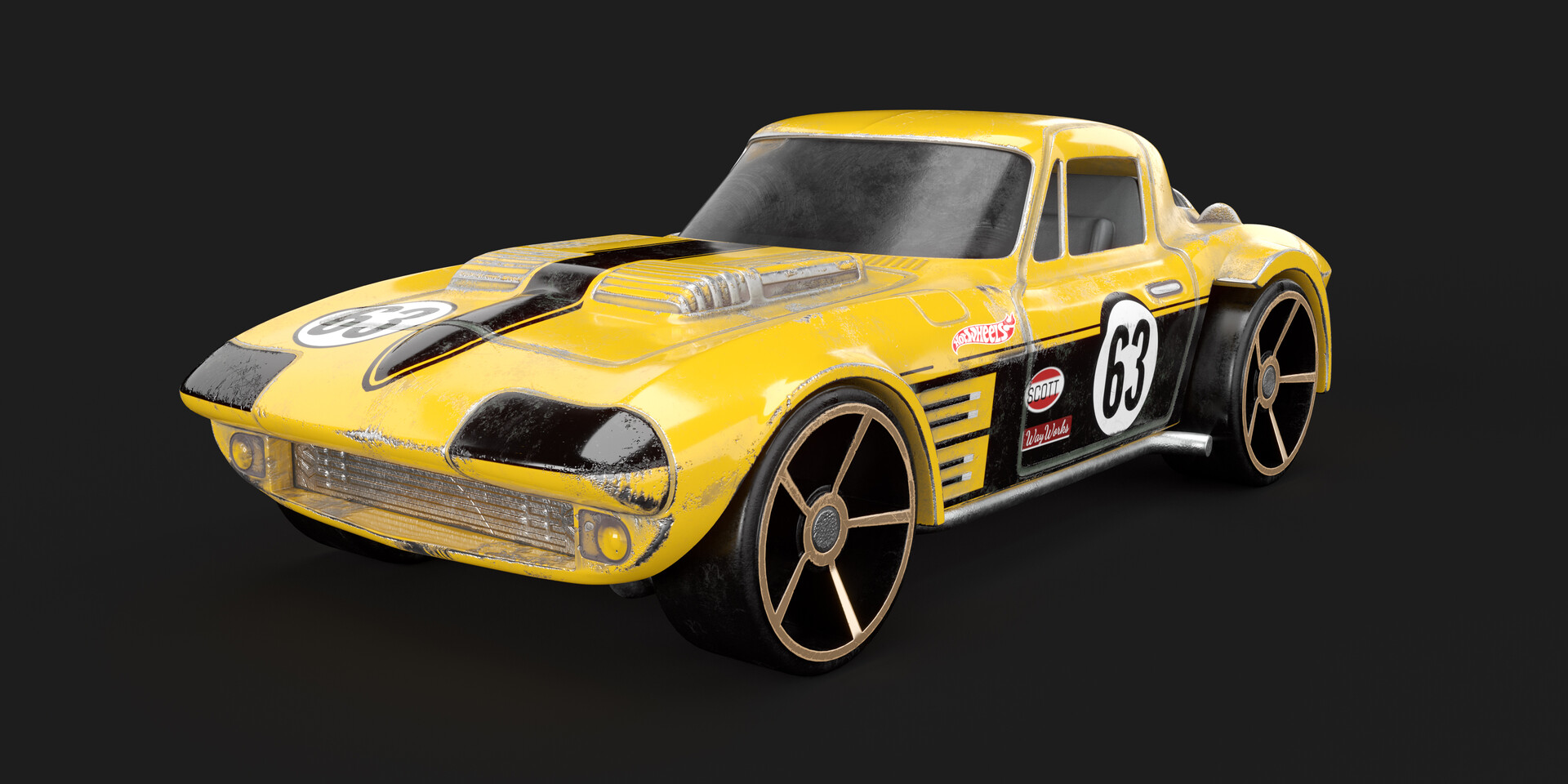 Hot wheels corvette grand sport tm gm top