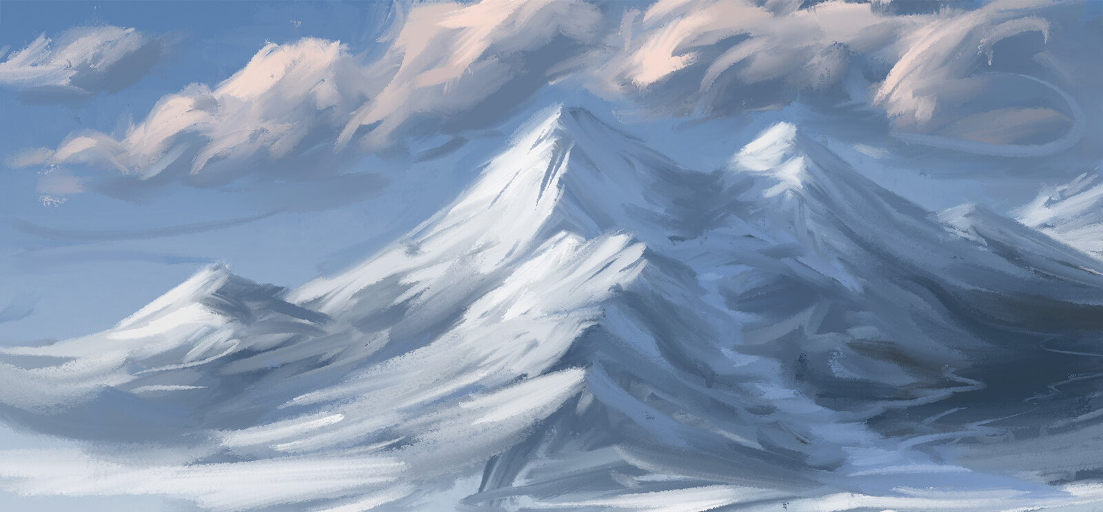 Scenery / Lanscape Digital Art -Digital Oil Painting sky / Mountain