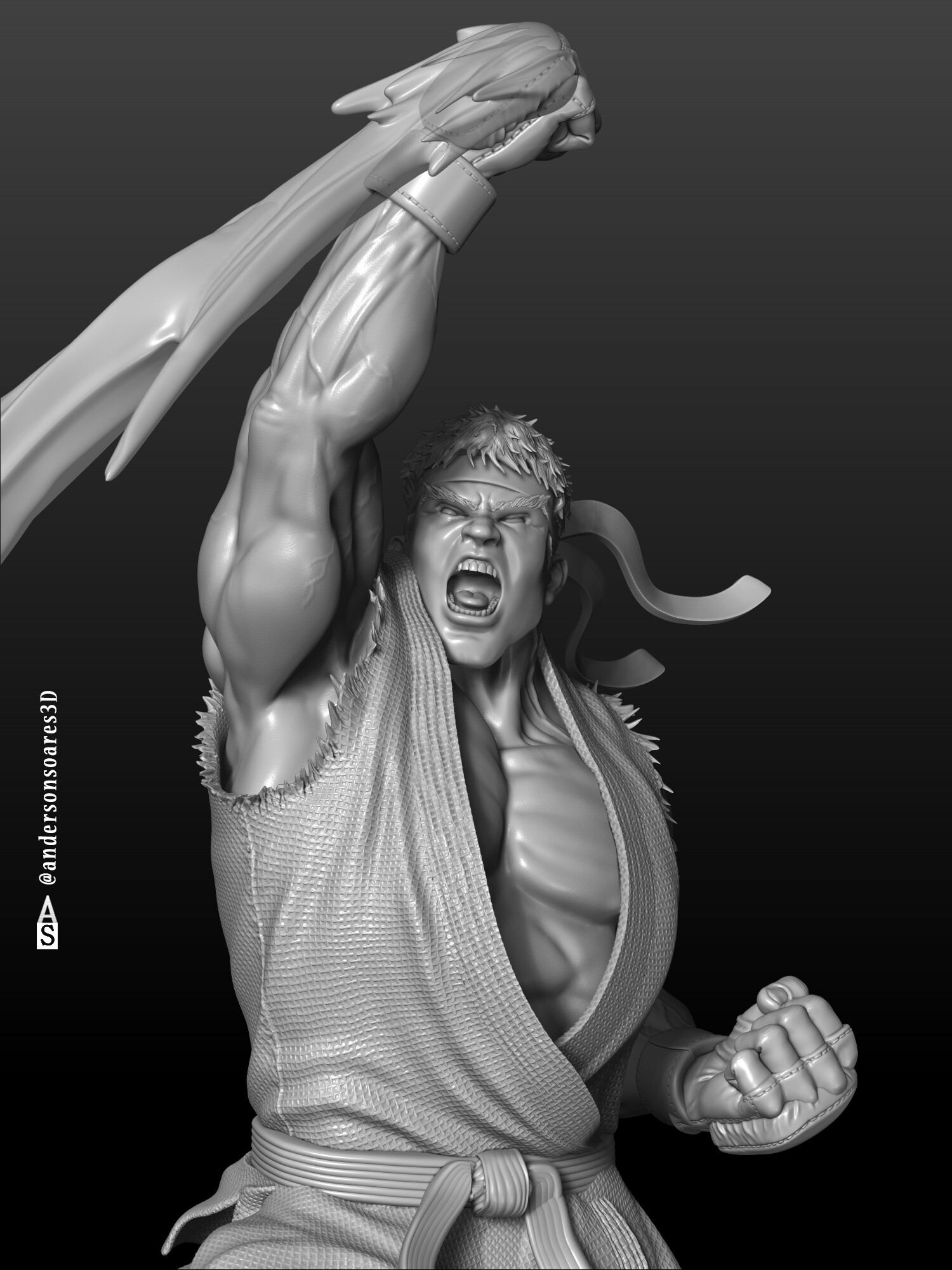 Ryu (Street Fighter) by chungtic, Character Art, 3D