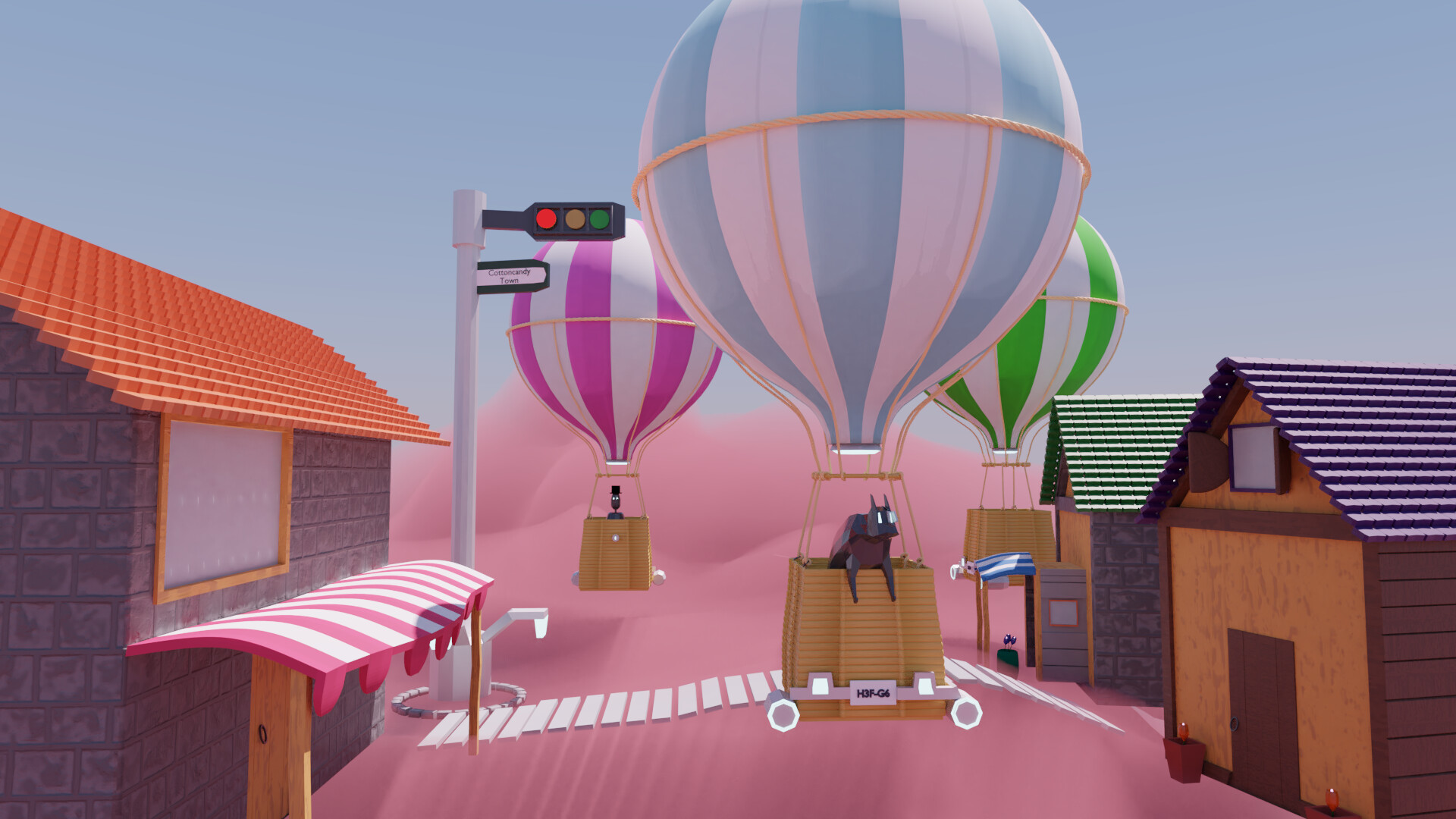 Artstation Cottoncandy Town Hamza Rauf