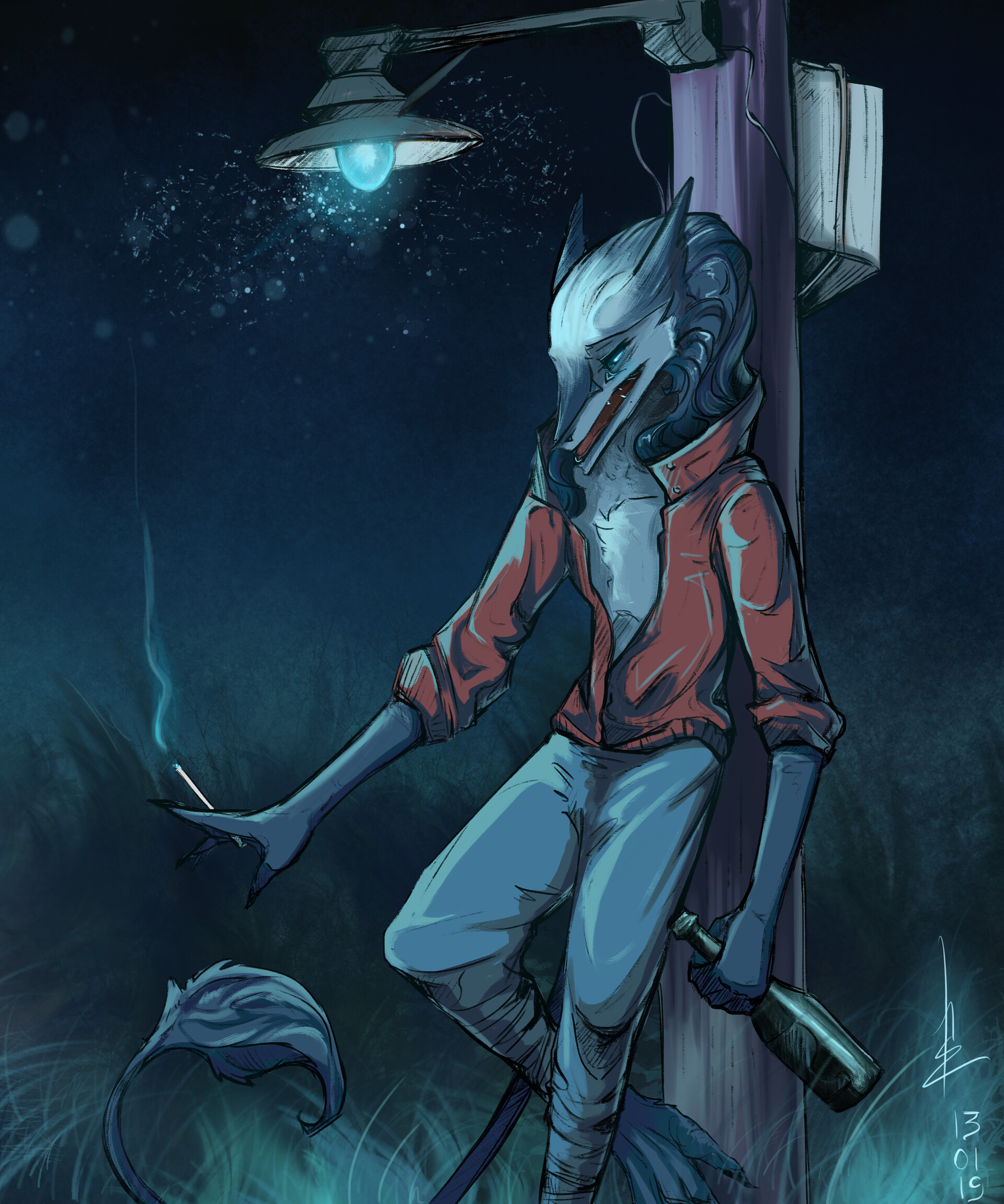 ArtStation Under the lantern