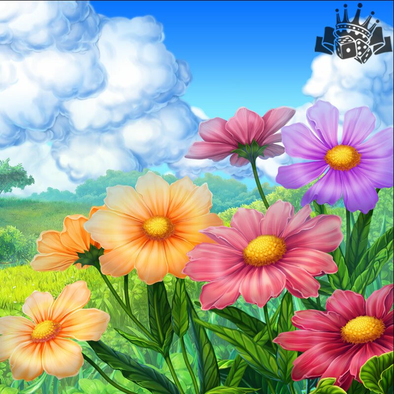 ArtStation - Slot Background of the Flowers Themed slot game⁠