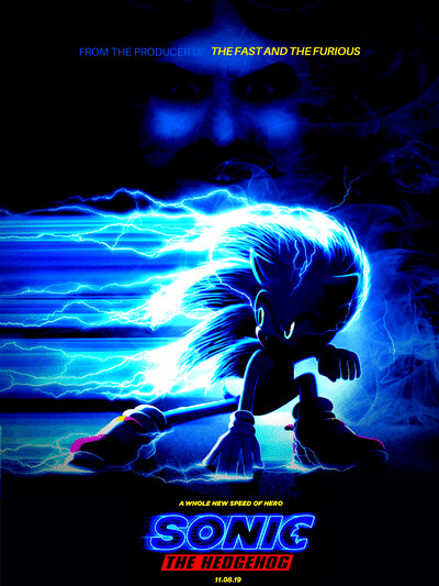 ArtStation - 2019 Sonic the Hedgehog Movie Poster Re-Mastered