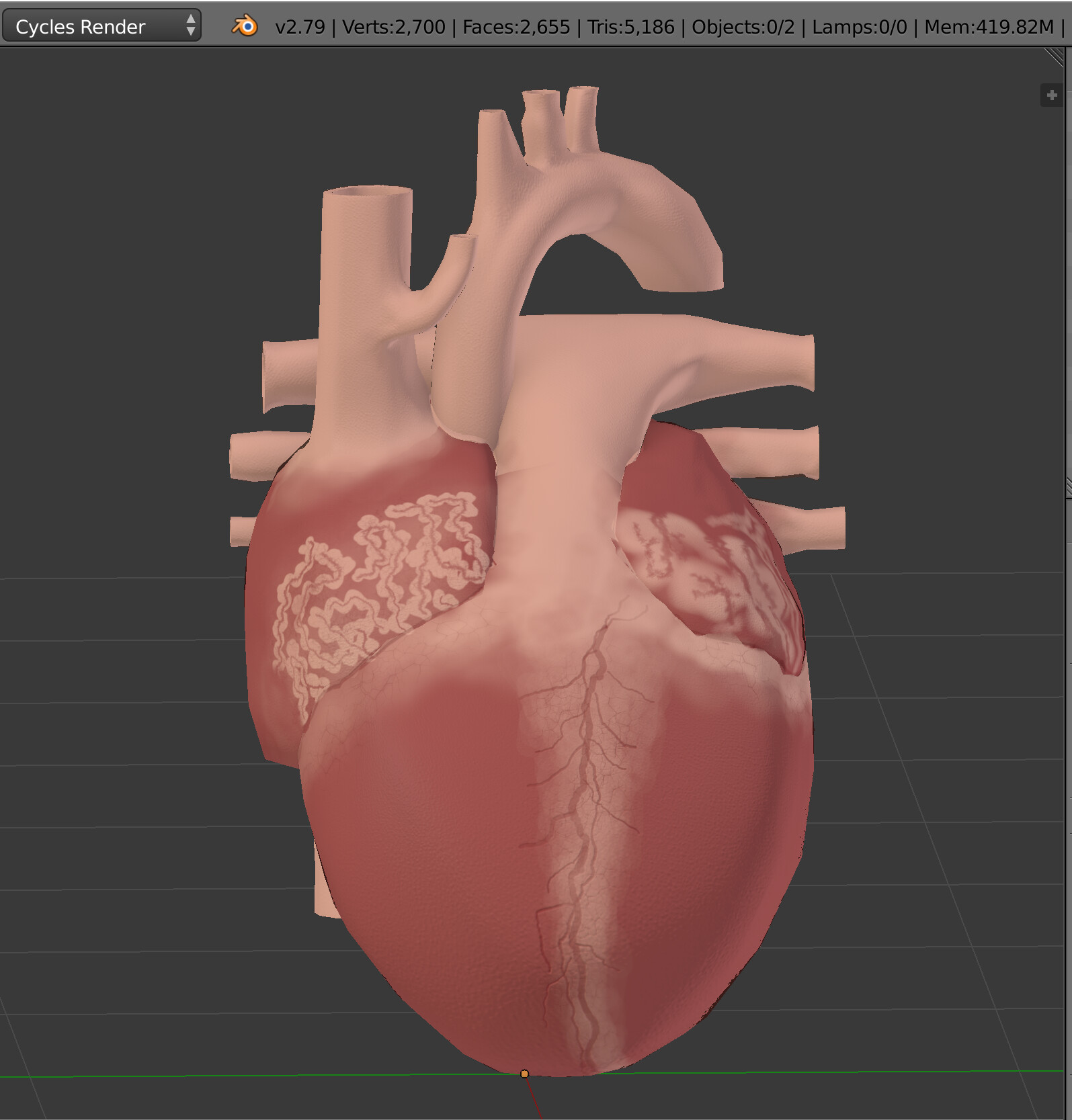 Artstation Human Heart With Heart Beat Animation Viren Kumar