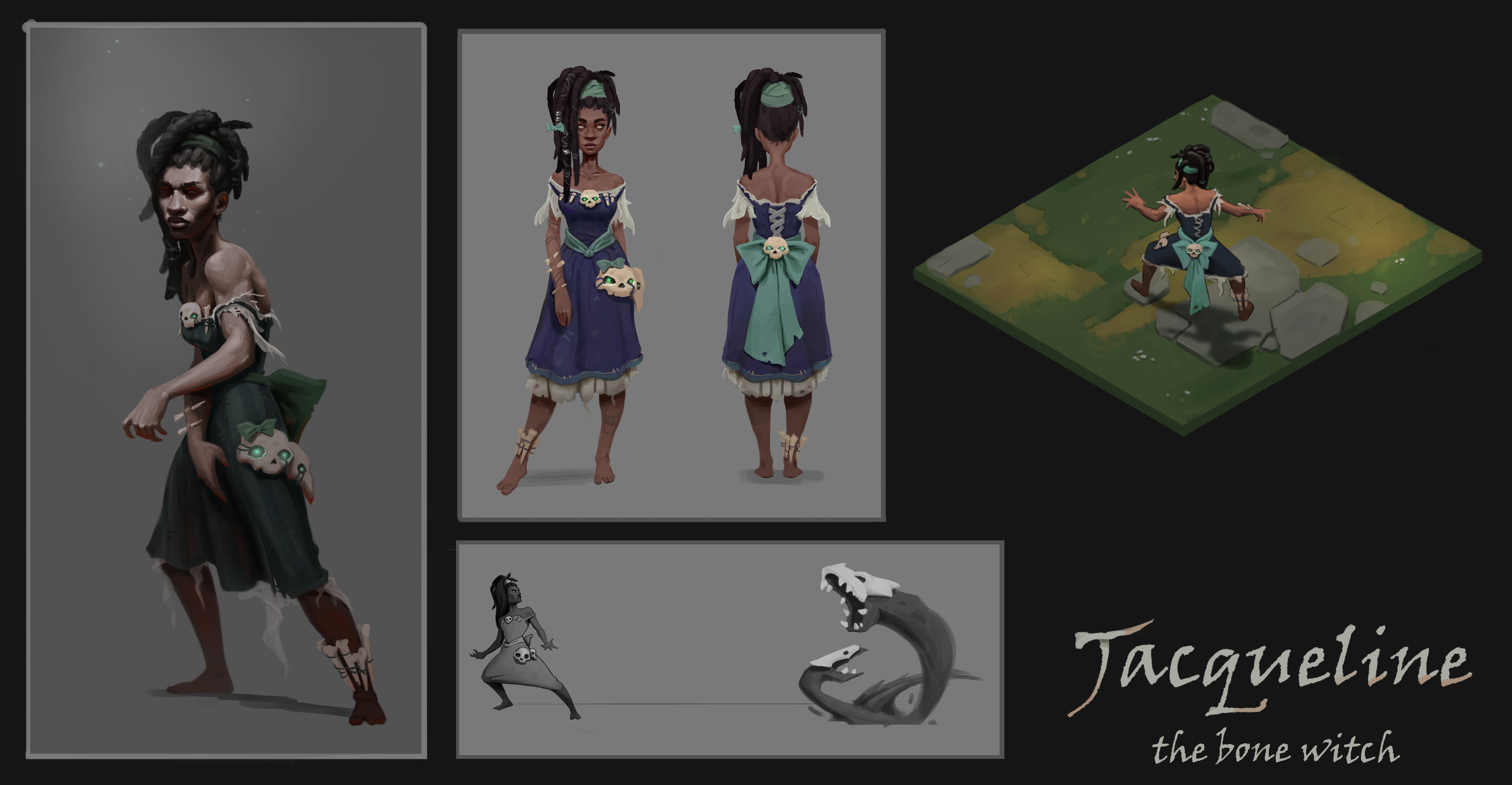 Final design, mood painting and an in game concept painting.