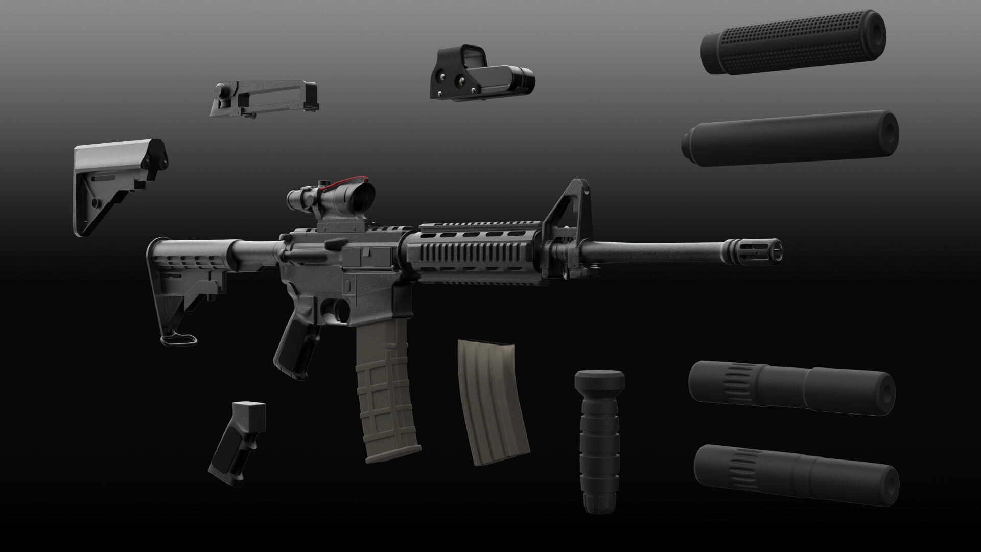 George Karandais - M4A1 Carbine Rifle (WIP) George Karandais - M4A1 Carbine Rifle (WIP)
