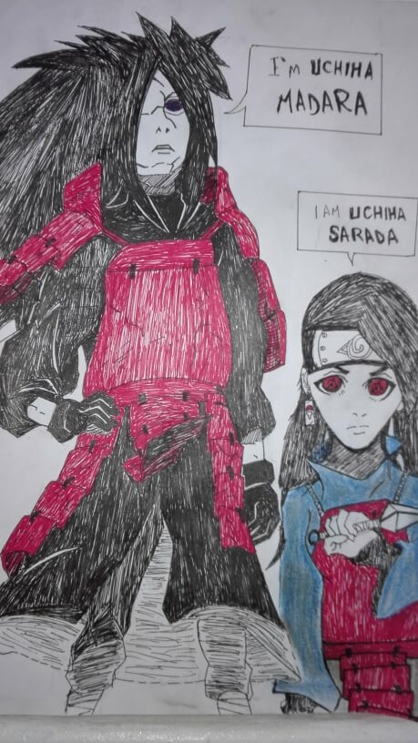 Khaled Guesmi Uchiha Madara And Uchiha Sarada Madara uchiha (うちはマダラ, uchiha madara) was a legendary leader of the uchiha clan. uchiha madara and uchiha sarada