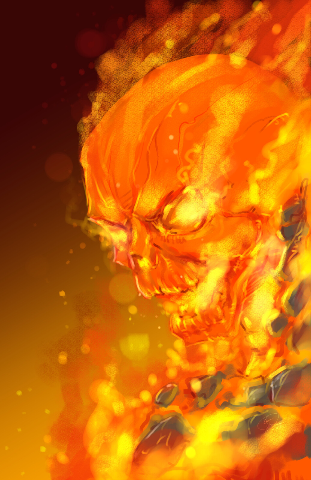 Burning Skull