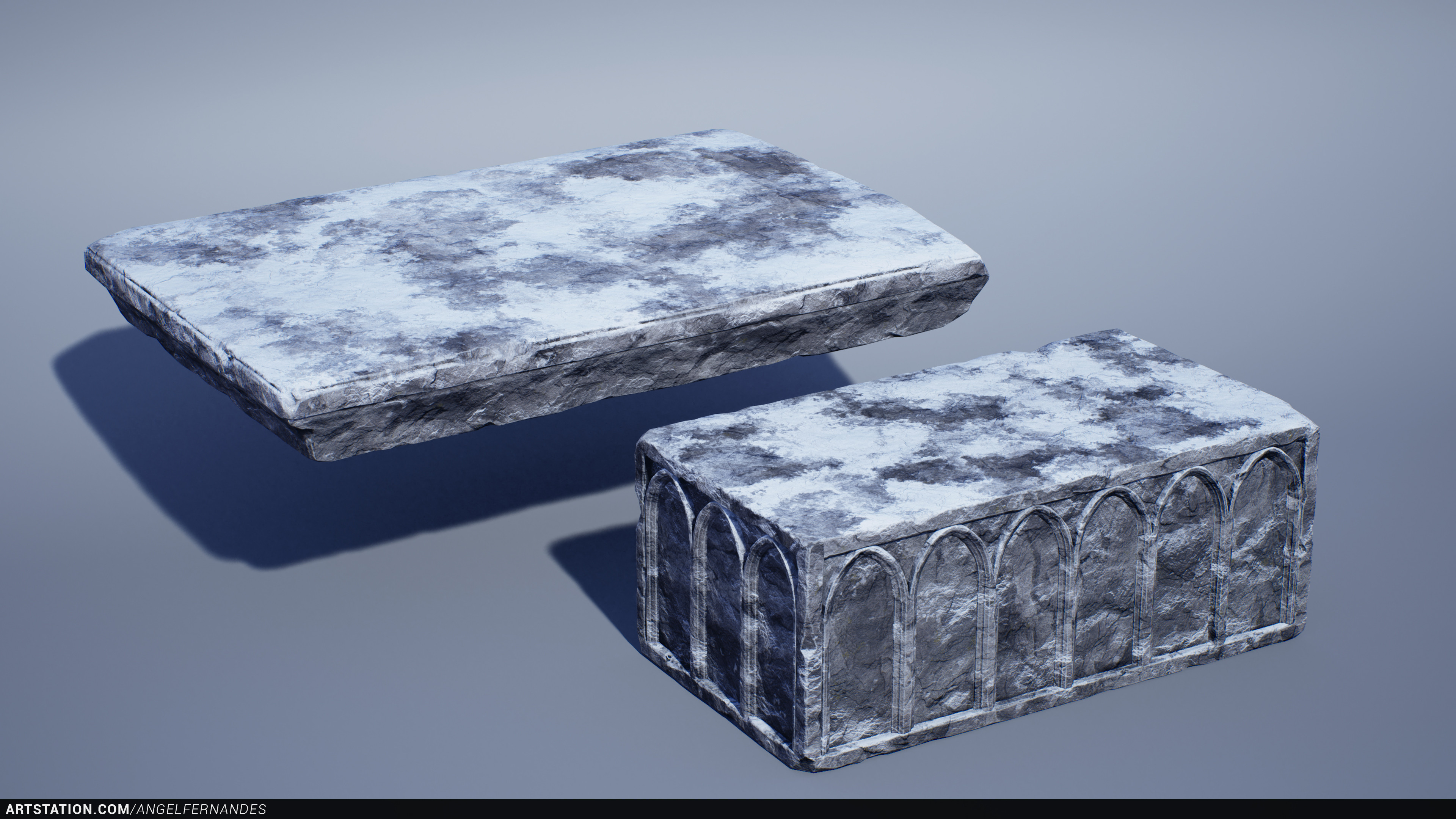 Altar + normal detail layer and it's snowy shader.