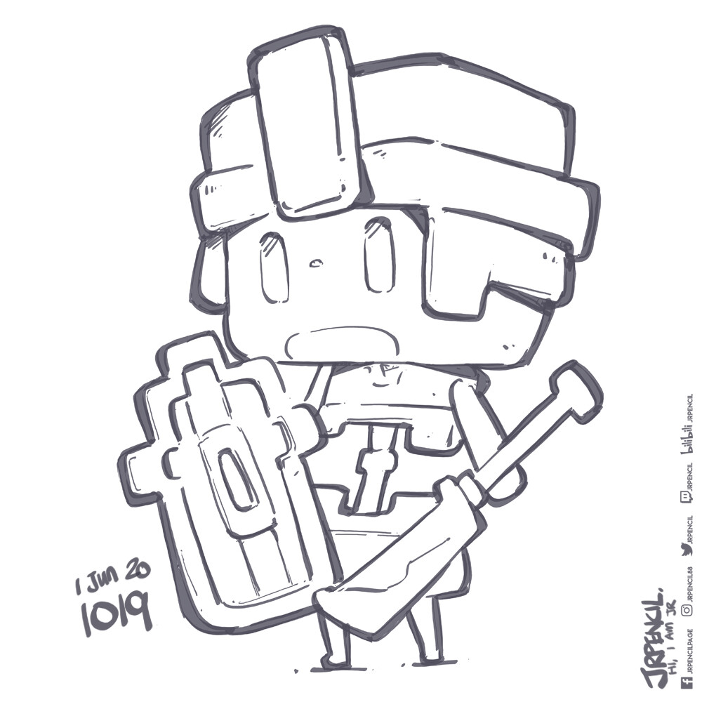 Jr Pencil 1019 Skeleton Vanguard