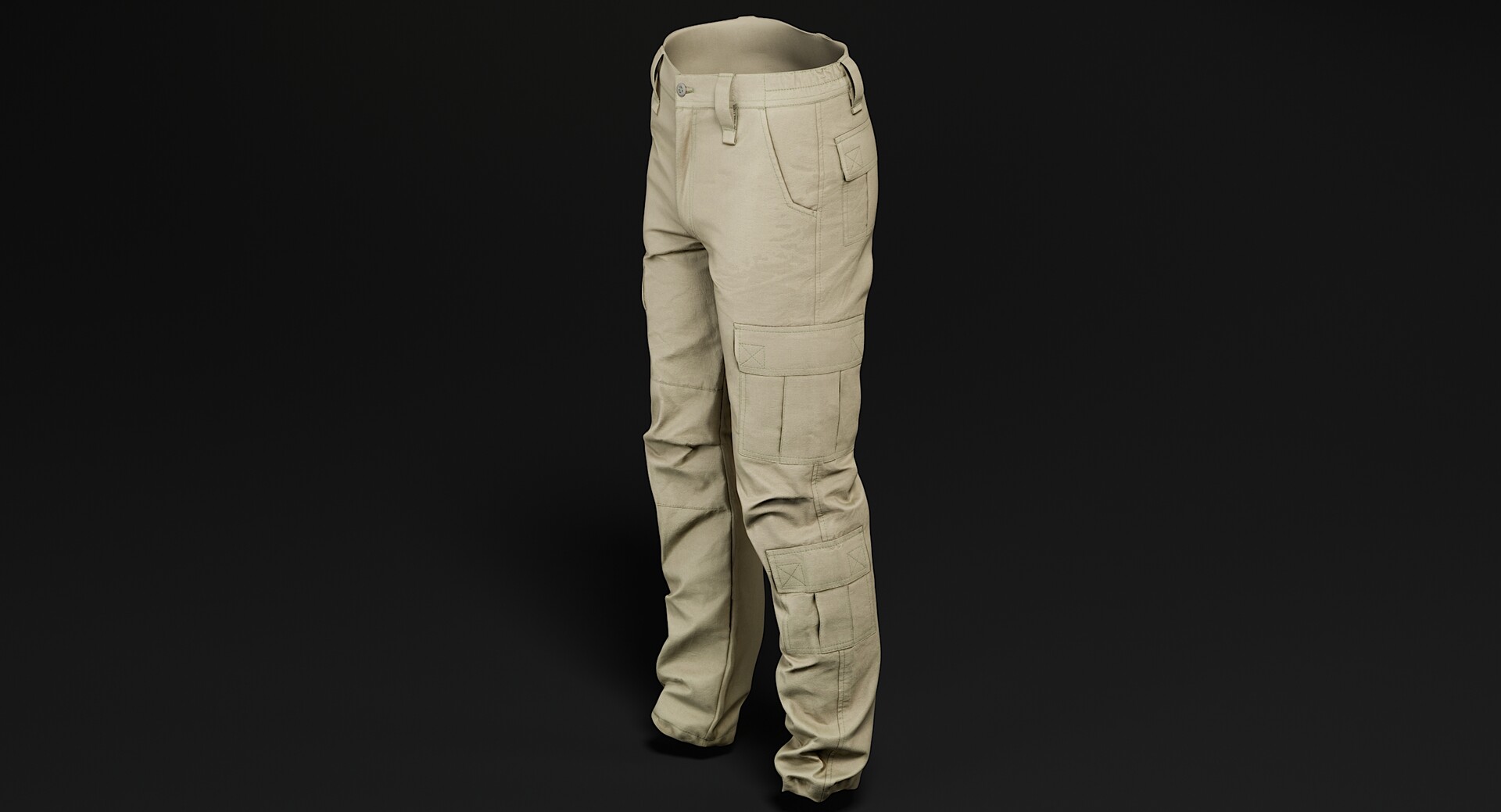 Andrew Vish Realistic 3d Model Of Military Pants Desert