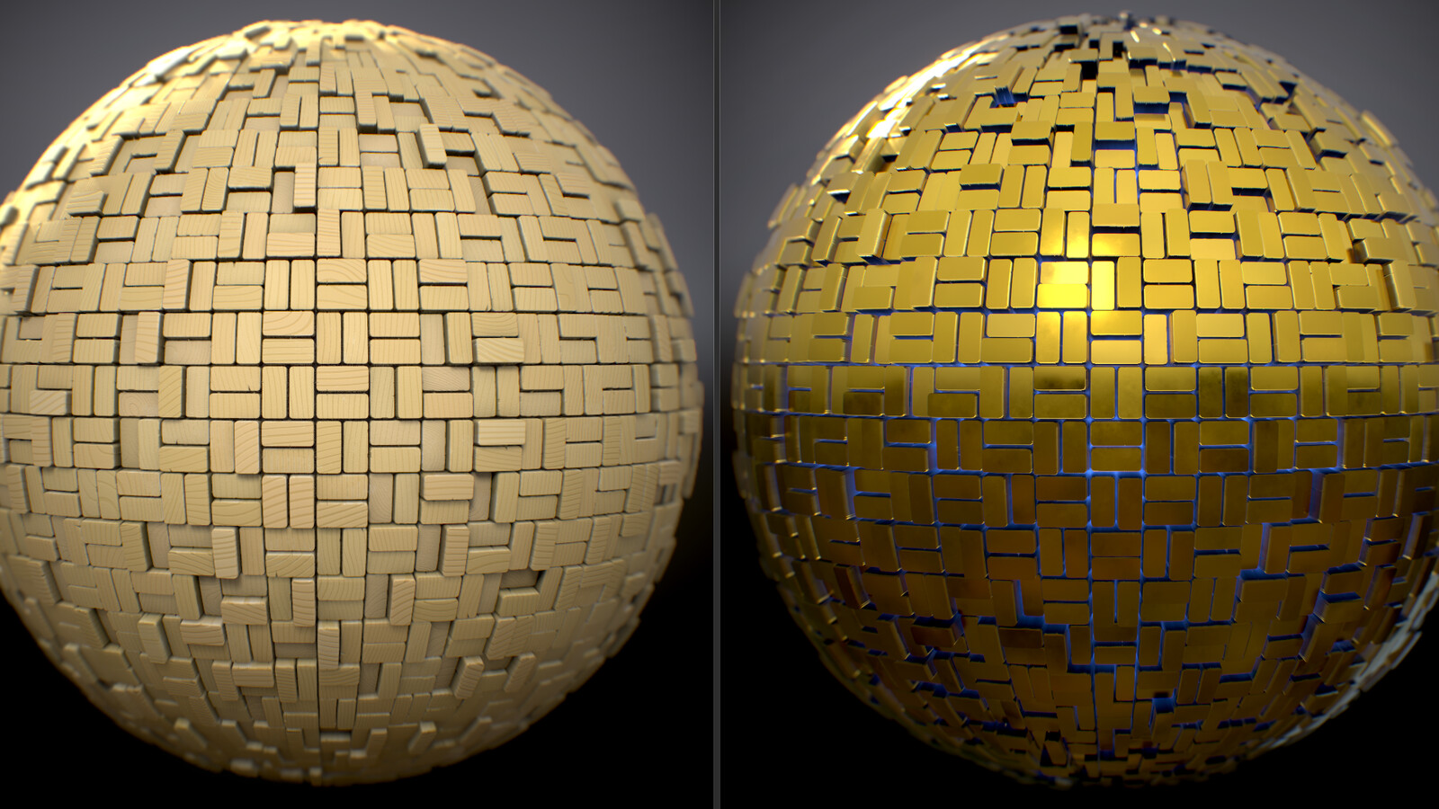 One of the decor panels and a variation of the substance.