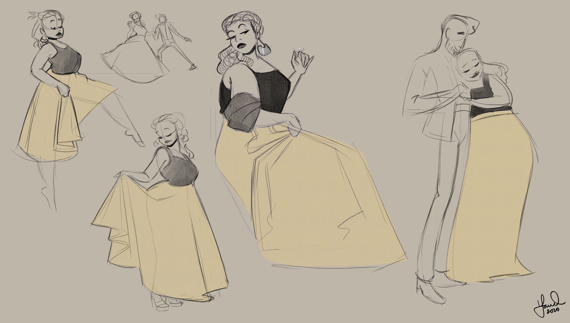 Artstation Sketches From Live Drawing Yamel Figueroa,Human Side Profile Body