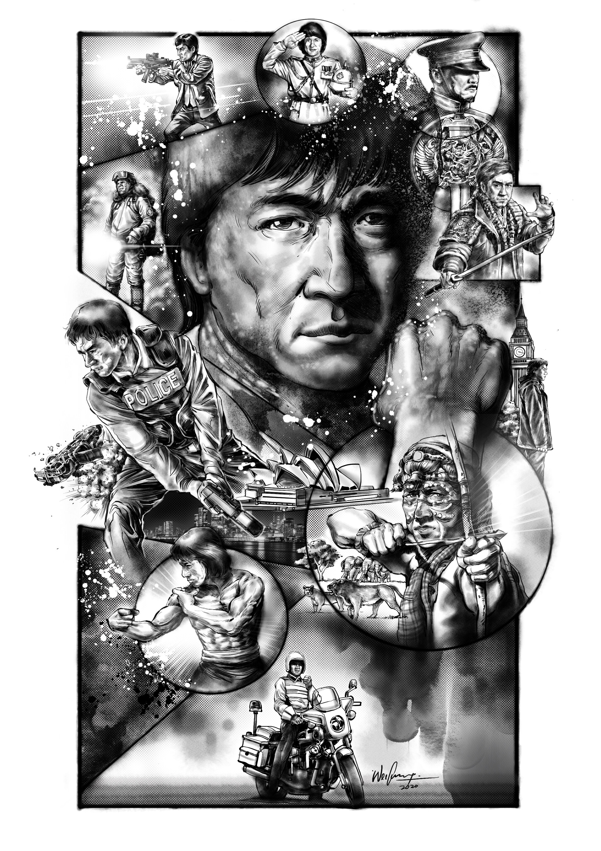 Hollywood Star Jackie Chan Vinyl Poster Paper Print  Personalities posters  in India  Buy art film design movie music nature and educational  paintingswallpapers at Flipkartcom