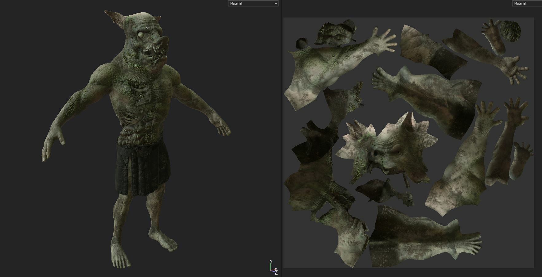 Minecraft Zombie Pigman Kopf