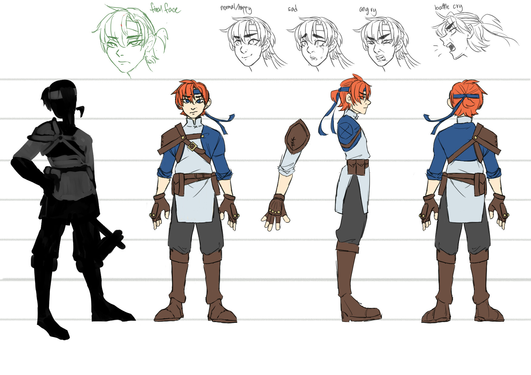 ArtStation Lucian Character Turnaround sheet