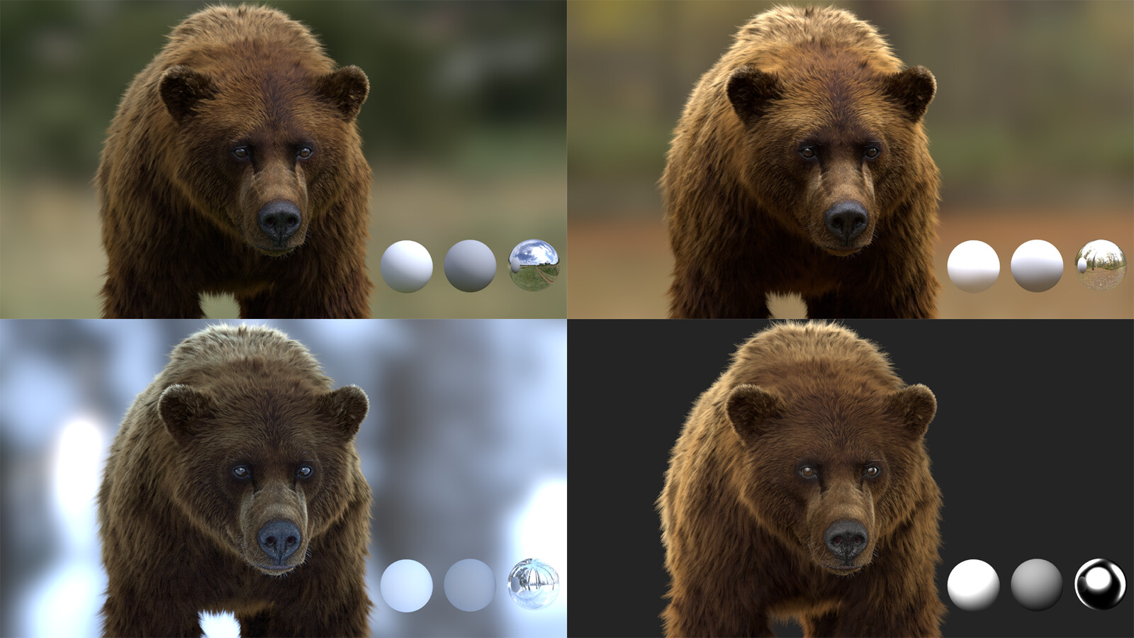 look dev process under different lighting conditions