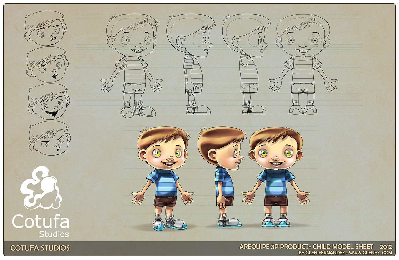 Kid model sheet.