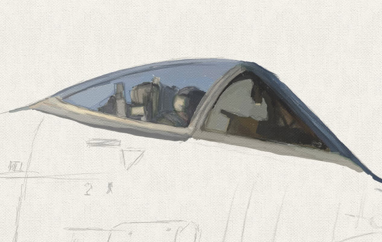 Thunderbolt II. Digital Aviation Art. Work in Progress. ArtRage Digital Painting.