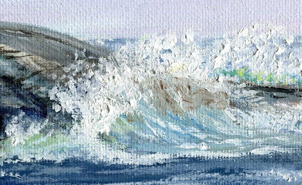Peggys Point Lighthouse. Oil painting. Work in progress