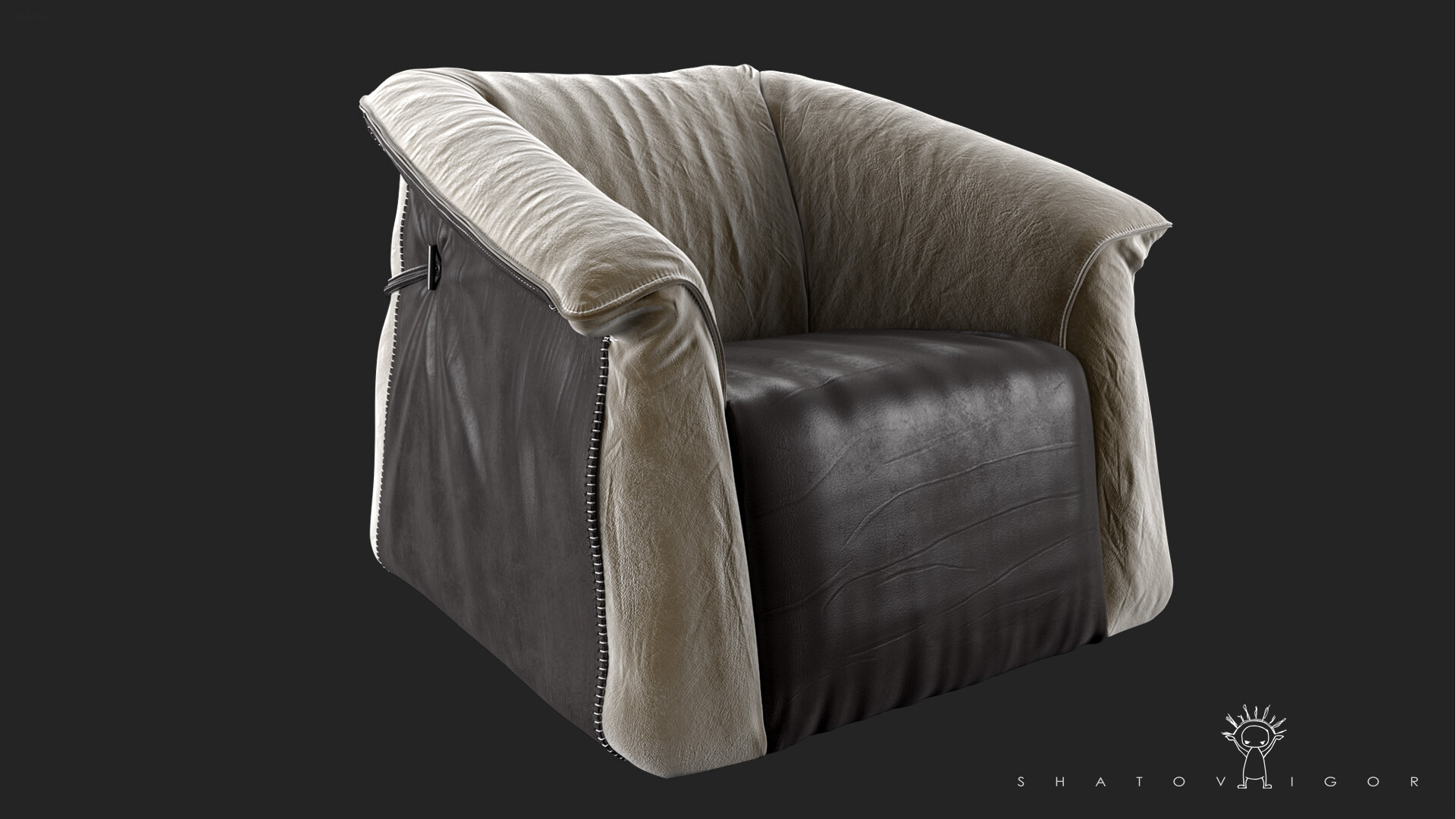 ArtStation - Modeling armchair
