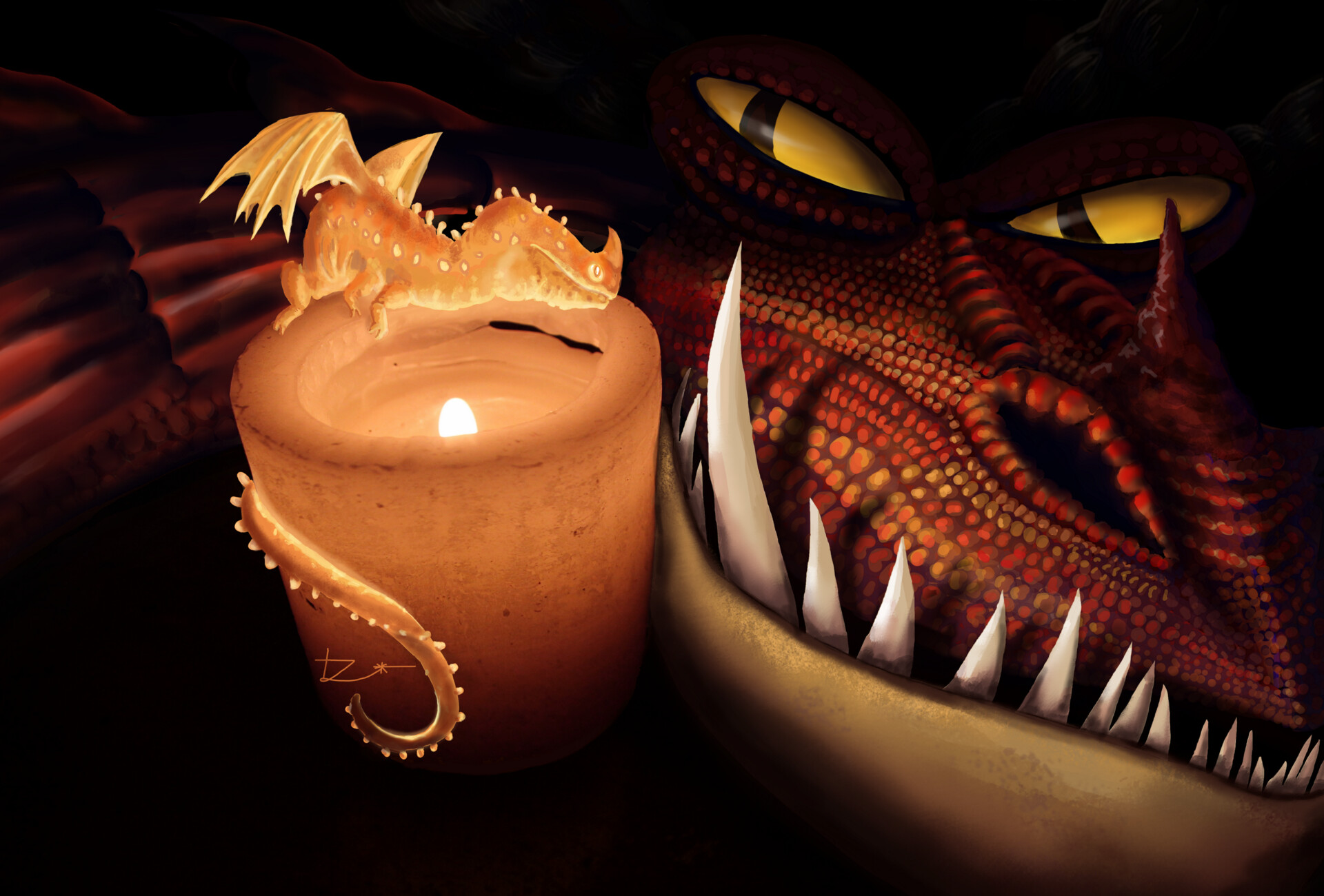 ArtStation Candle Dragons