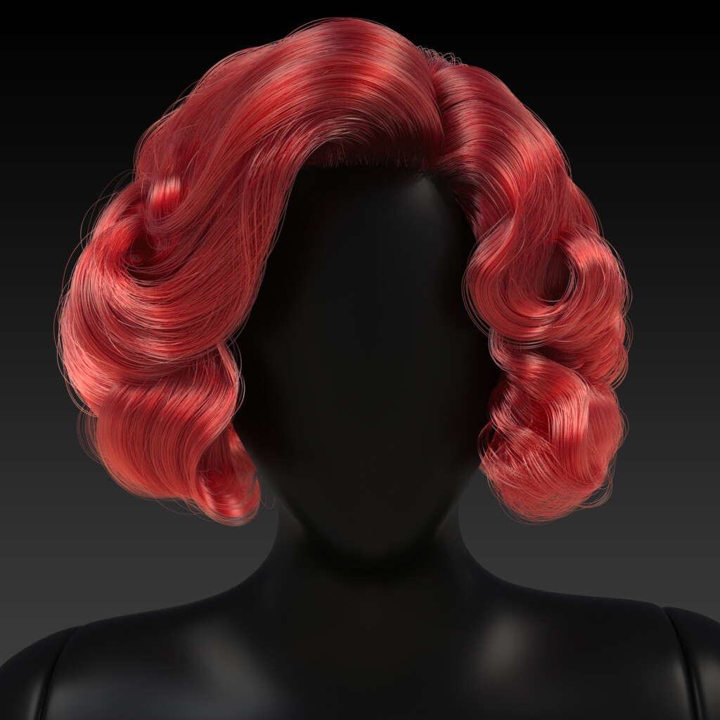 1940 top red wig