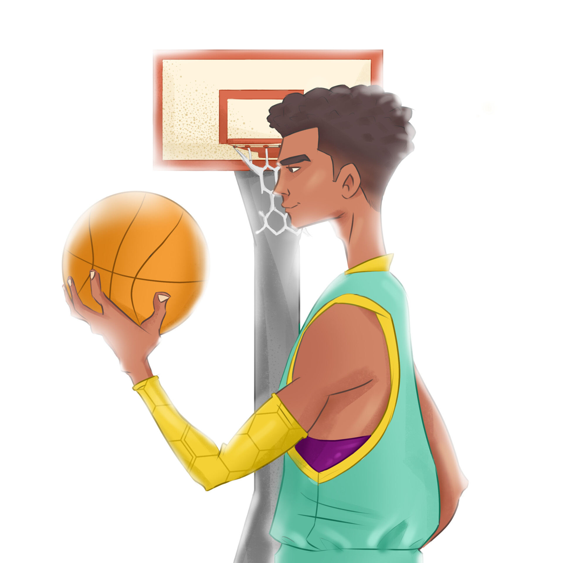 Artstation Basketball Player Christian Ozoudeh