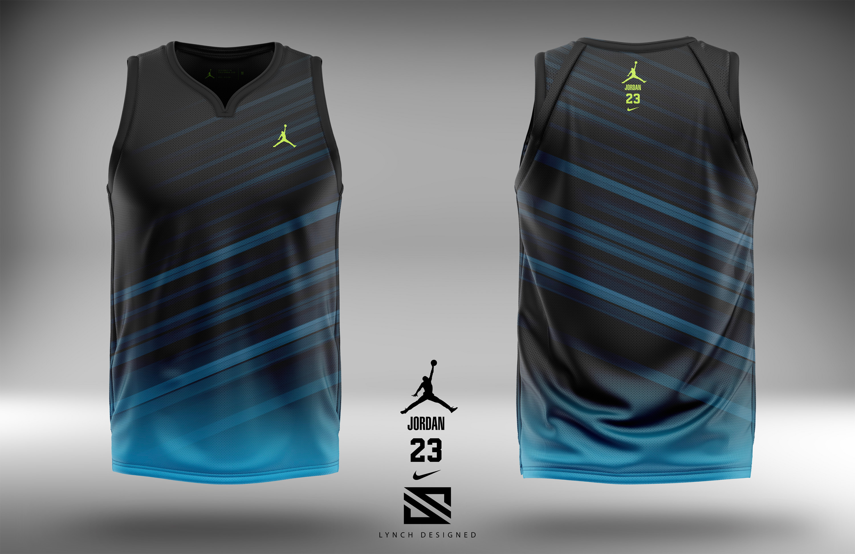 Artstation Jordan Brand Jumpman Lifestyle Stripe Fade Basketball
