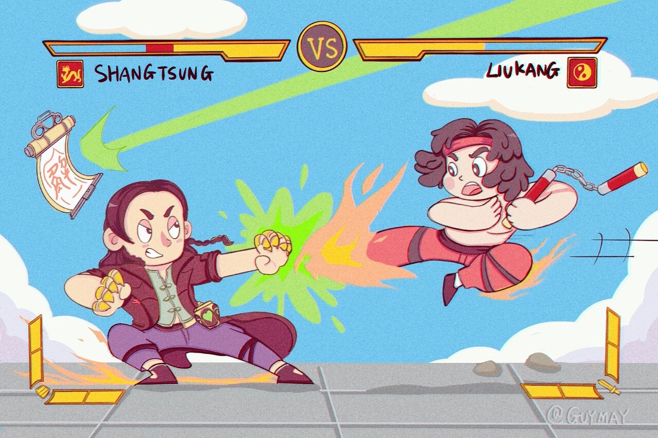 mortal kombat shang tsung vs liu kang