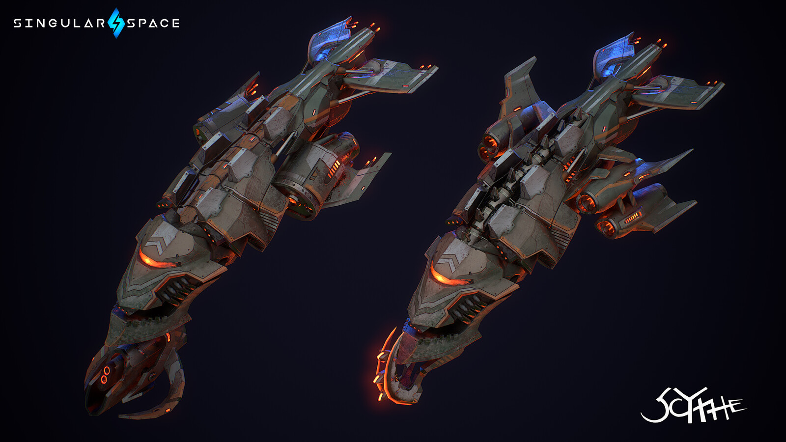 Scythe with different modules and weapons