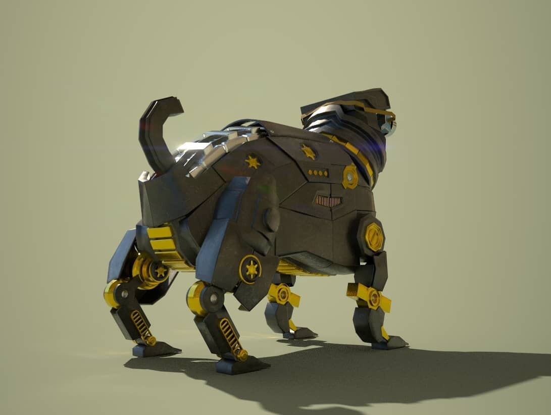 pug robot dog