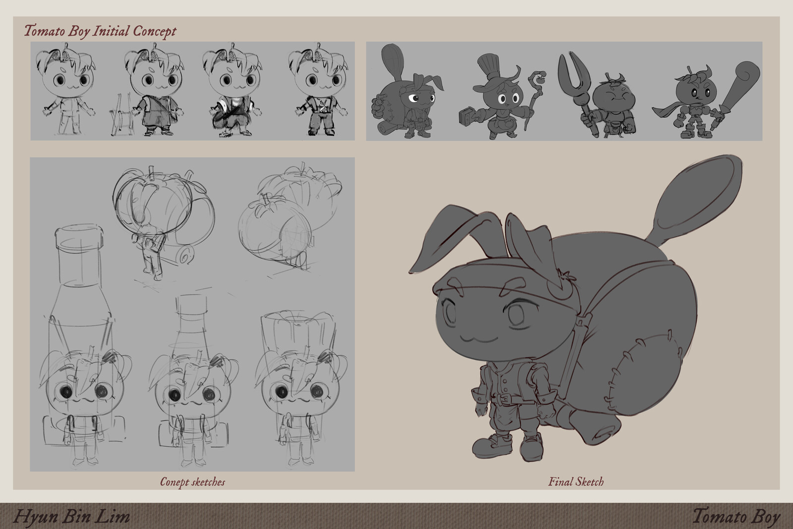 Concept thumbnails and sketches