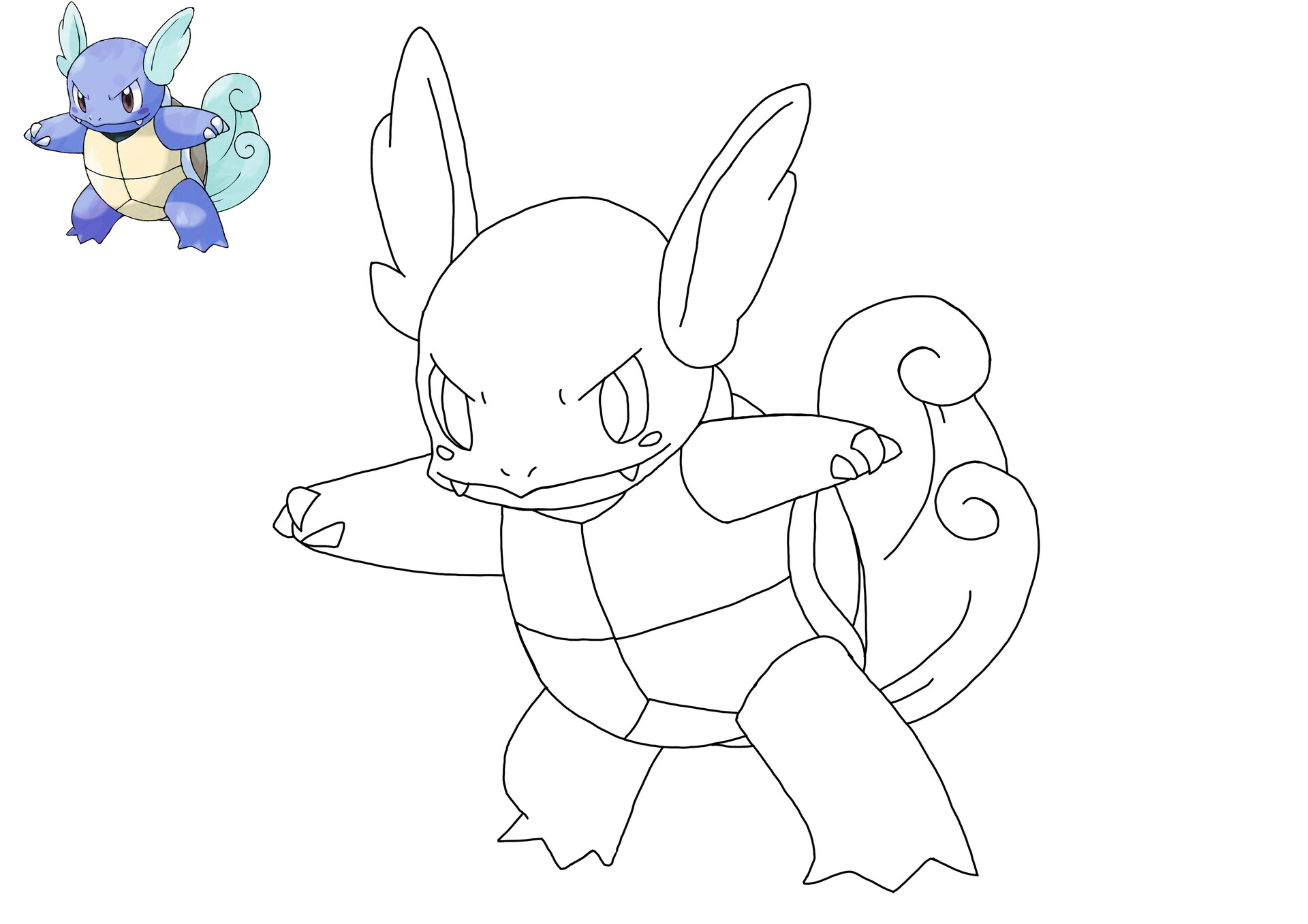 Pokemon Coloring Pages Wartortle
