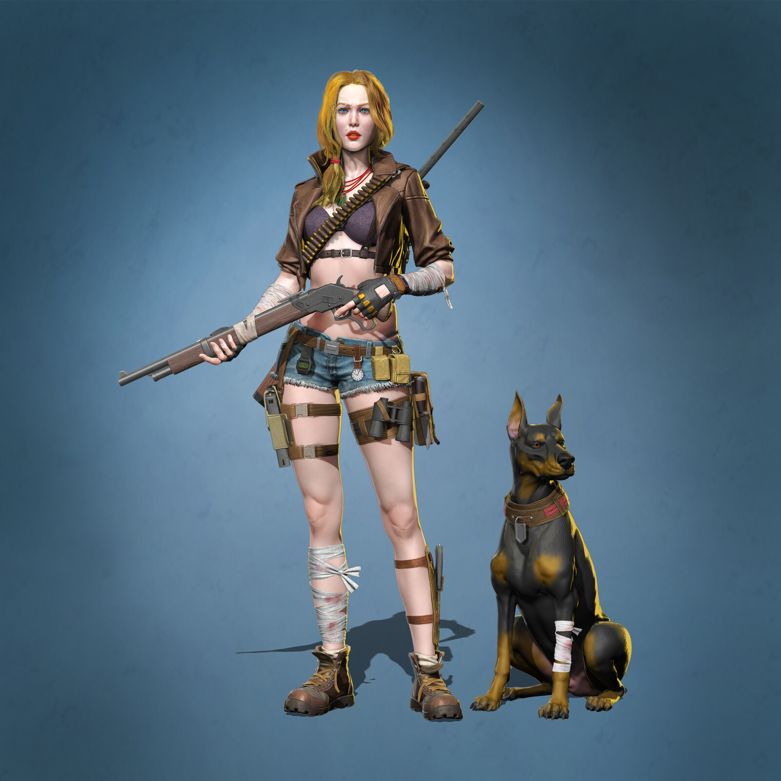 Girl and dog creation course in Zbrush