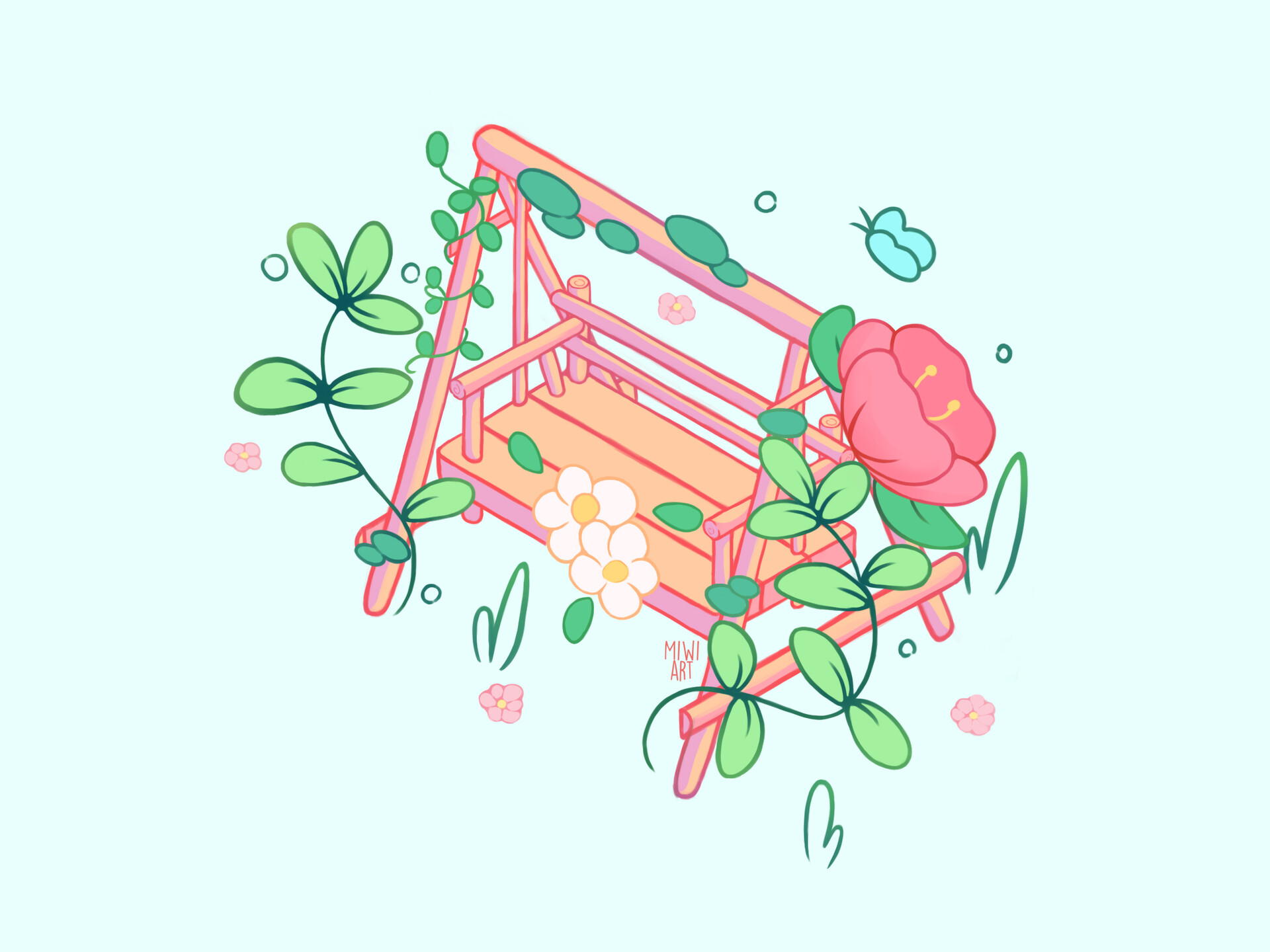 Miwi * Animal Crossing Swinging Bench