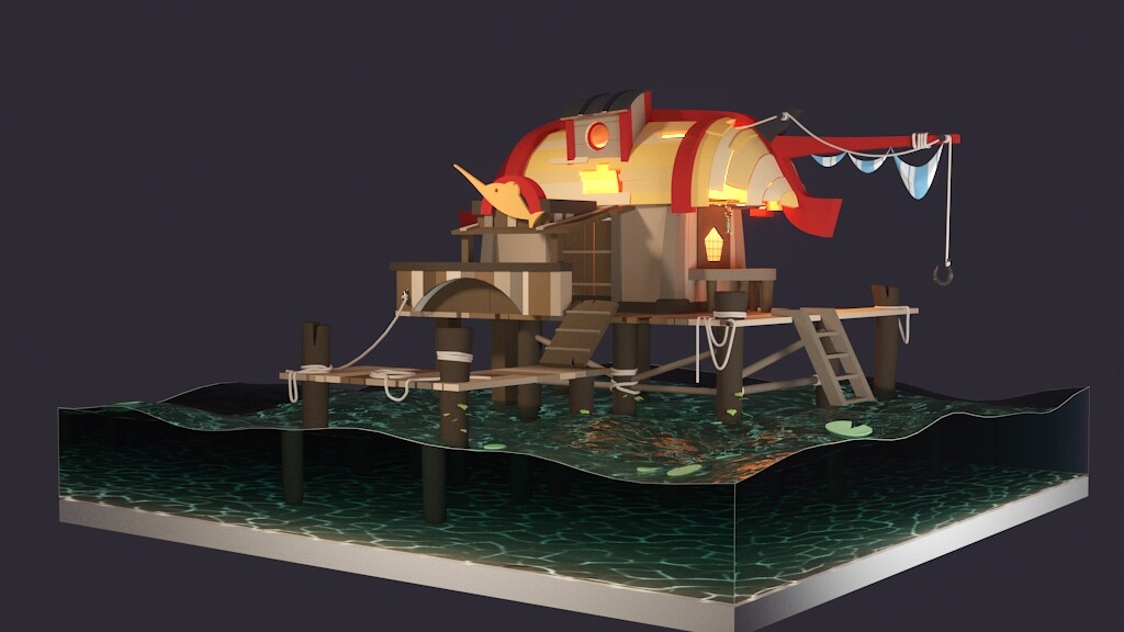 ArtStation - Fish Store Illumination