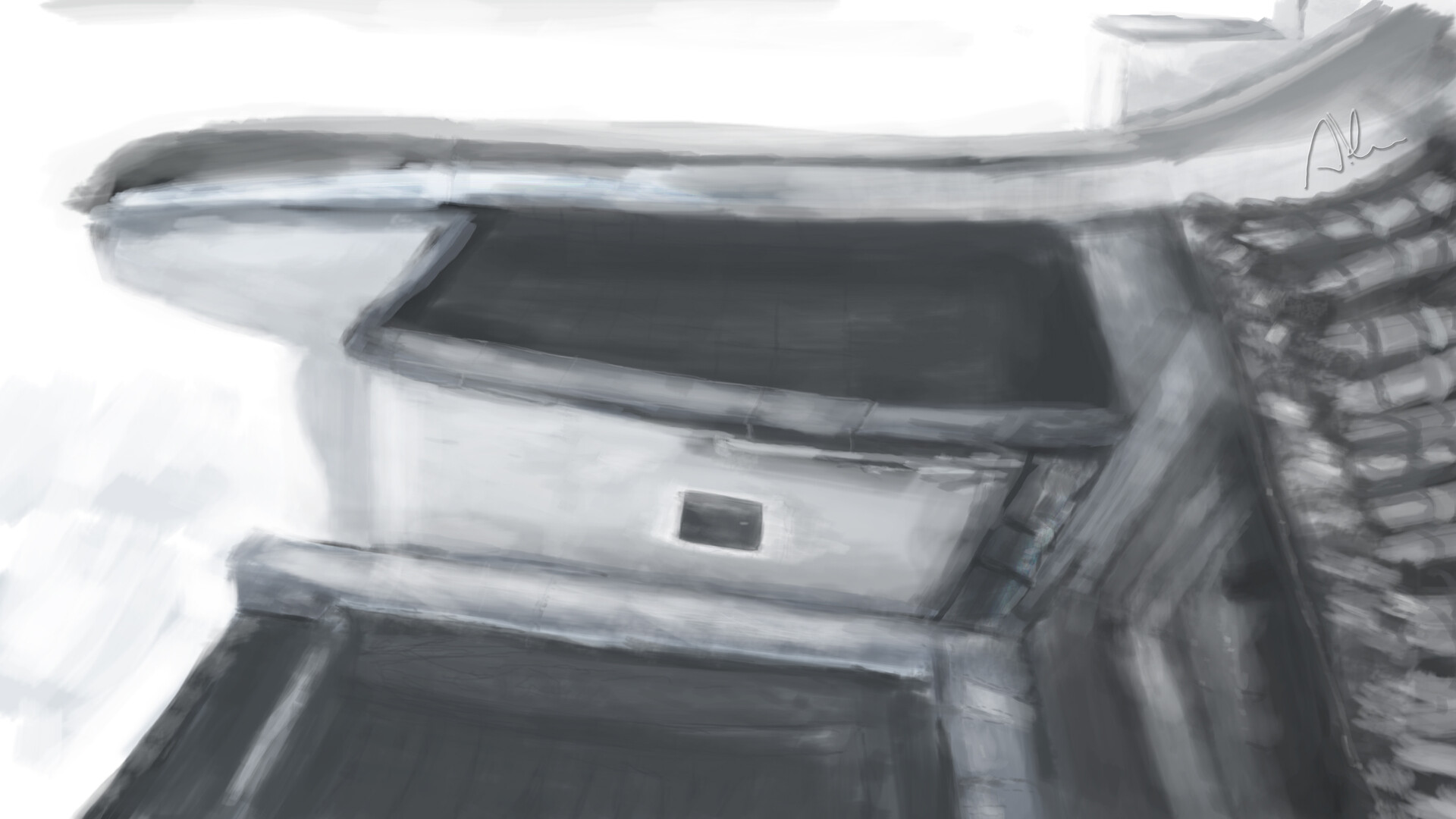 Artstation Mouse Painting On The Roof Aki Mahn