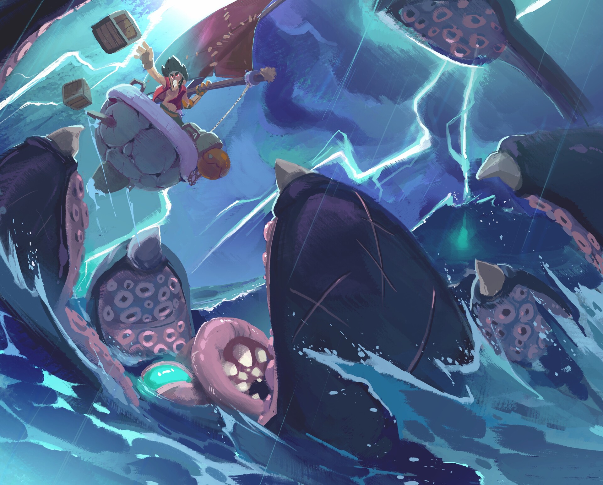 ArtStation - Crystal Bay, meet the Kraken!!!