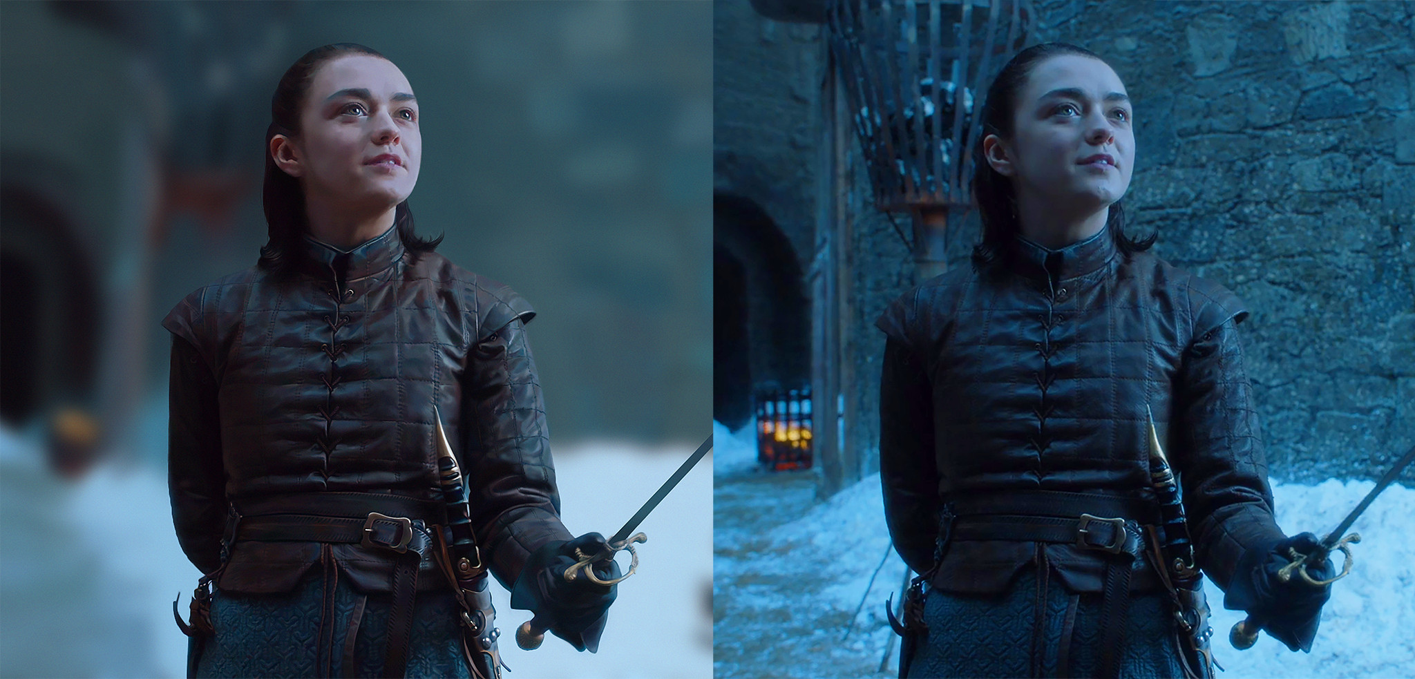 Painting vs. Reference screenshot, from Game of Thrones S07 E04