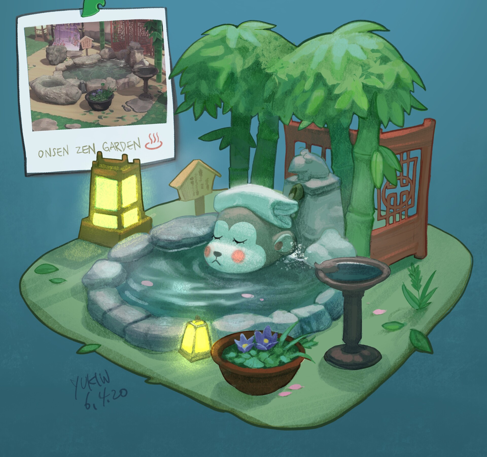 Animal crossing безмятежная картина