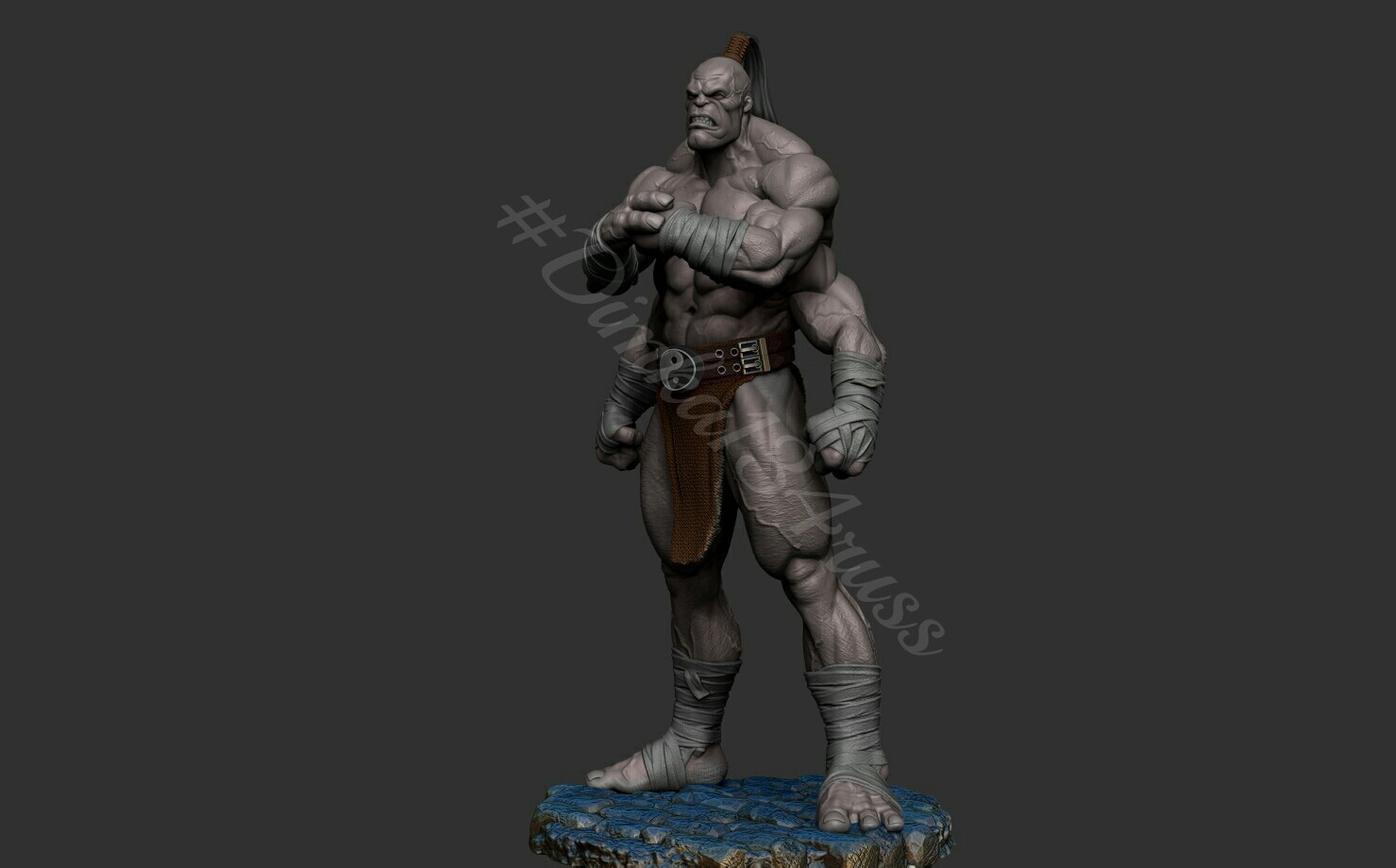 Fan Art Shao Kahn and Goro from MK - Statue 3D model 3D printable