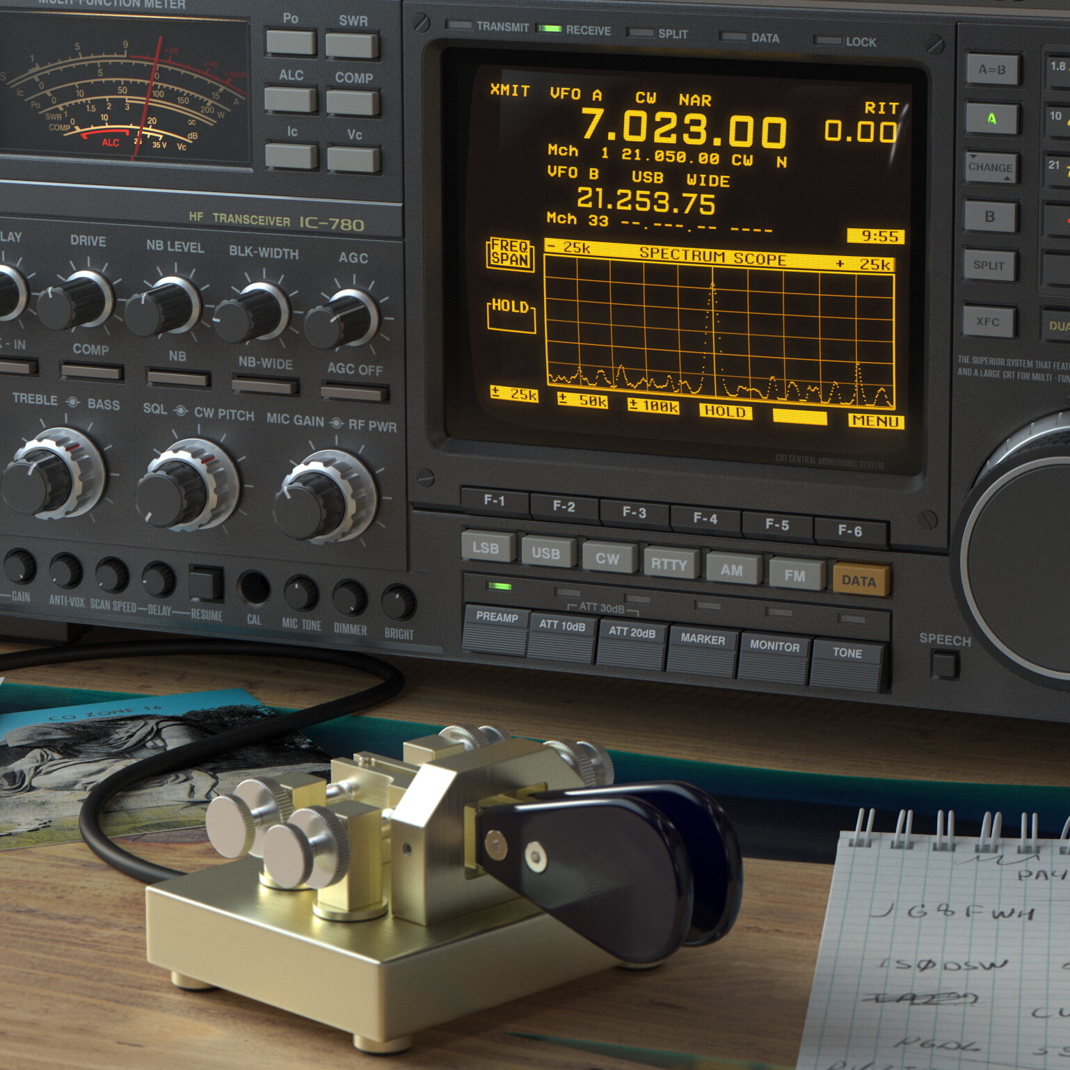 ArtStation - To see and hear. Tribute to ICOM IC-780.