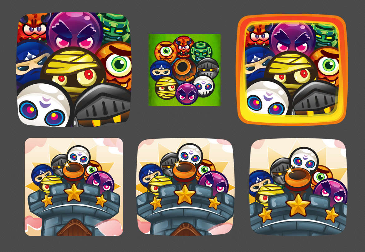 Array of icon variants