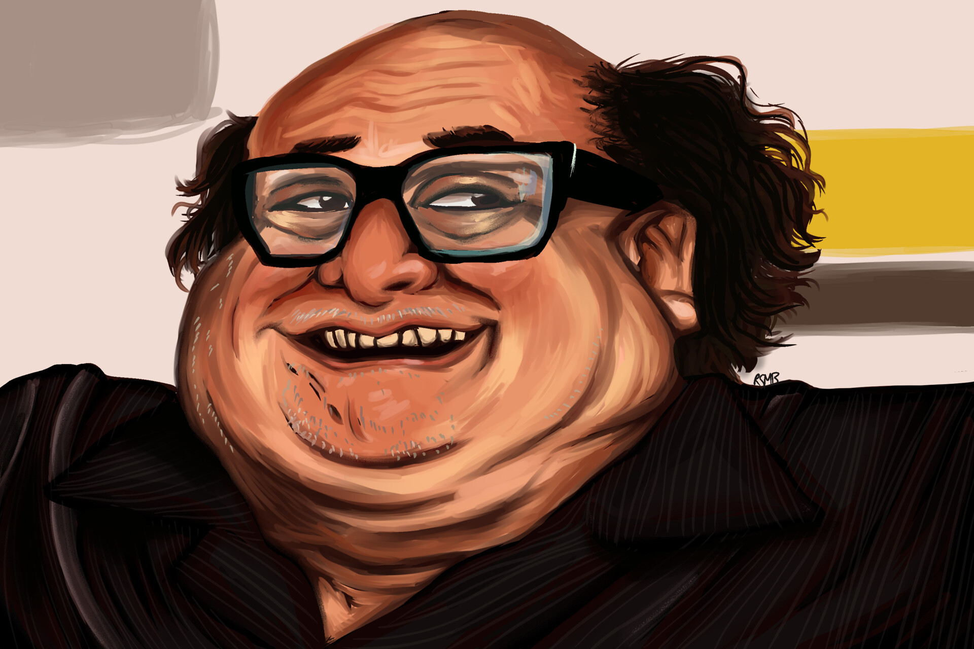 Artstation Danny Devito Paint And Sketch Rachel S