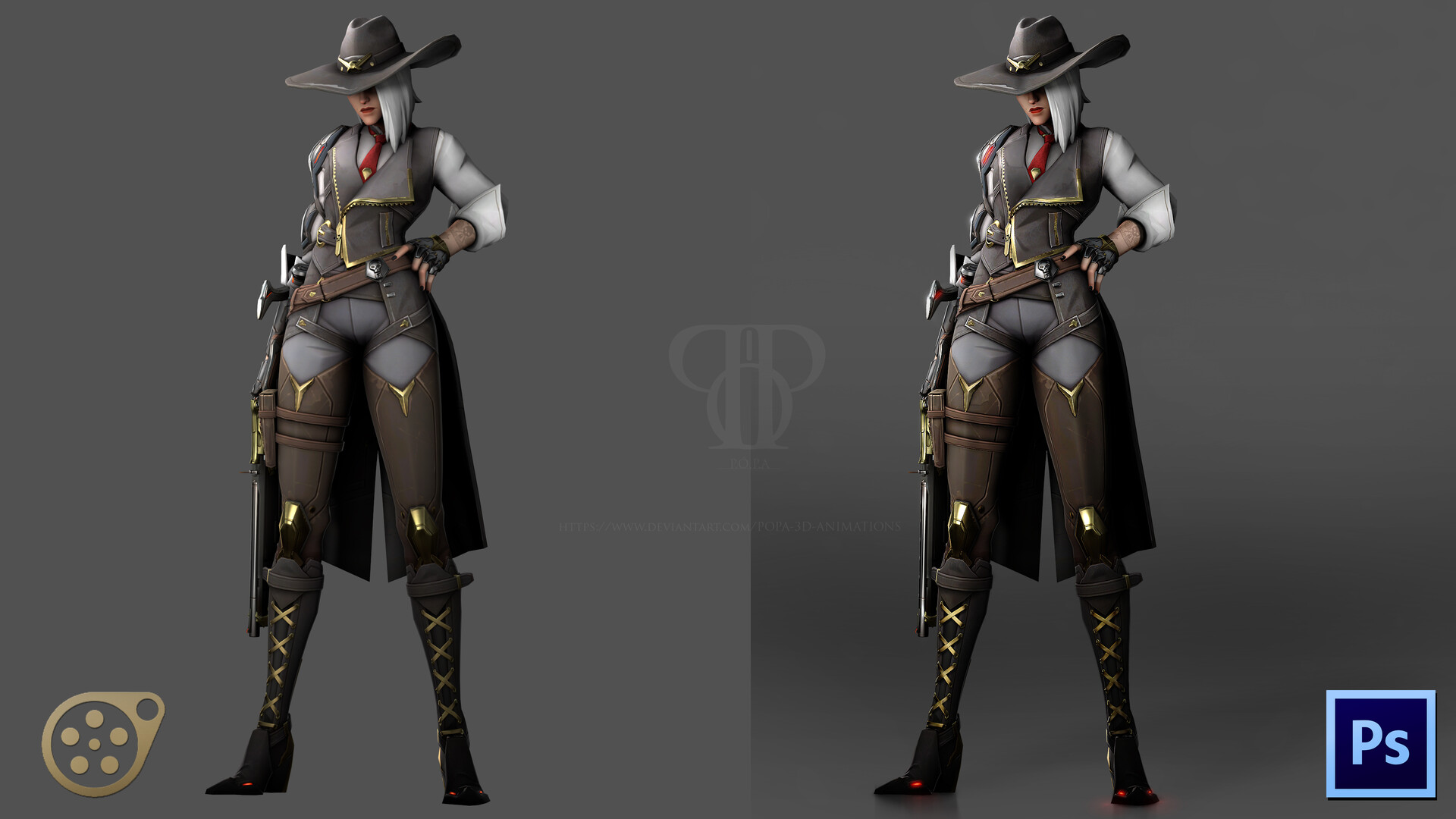 Artstation Ashe Overwatch Render Test P O P A 3d Animations