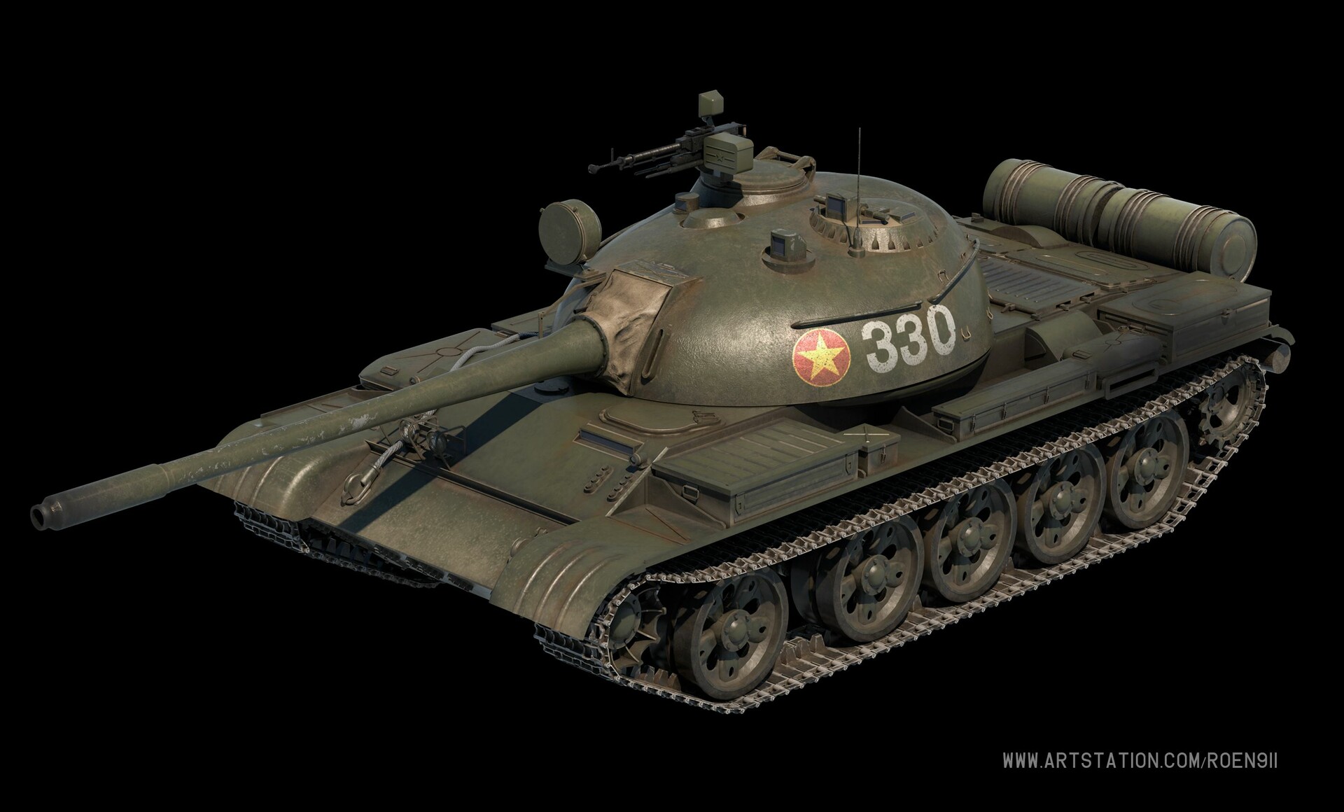 Antonis Roen911 Karidis Soviet T 55 3d Model